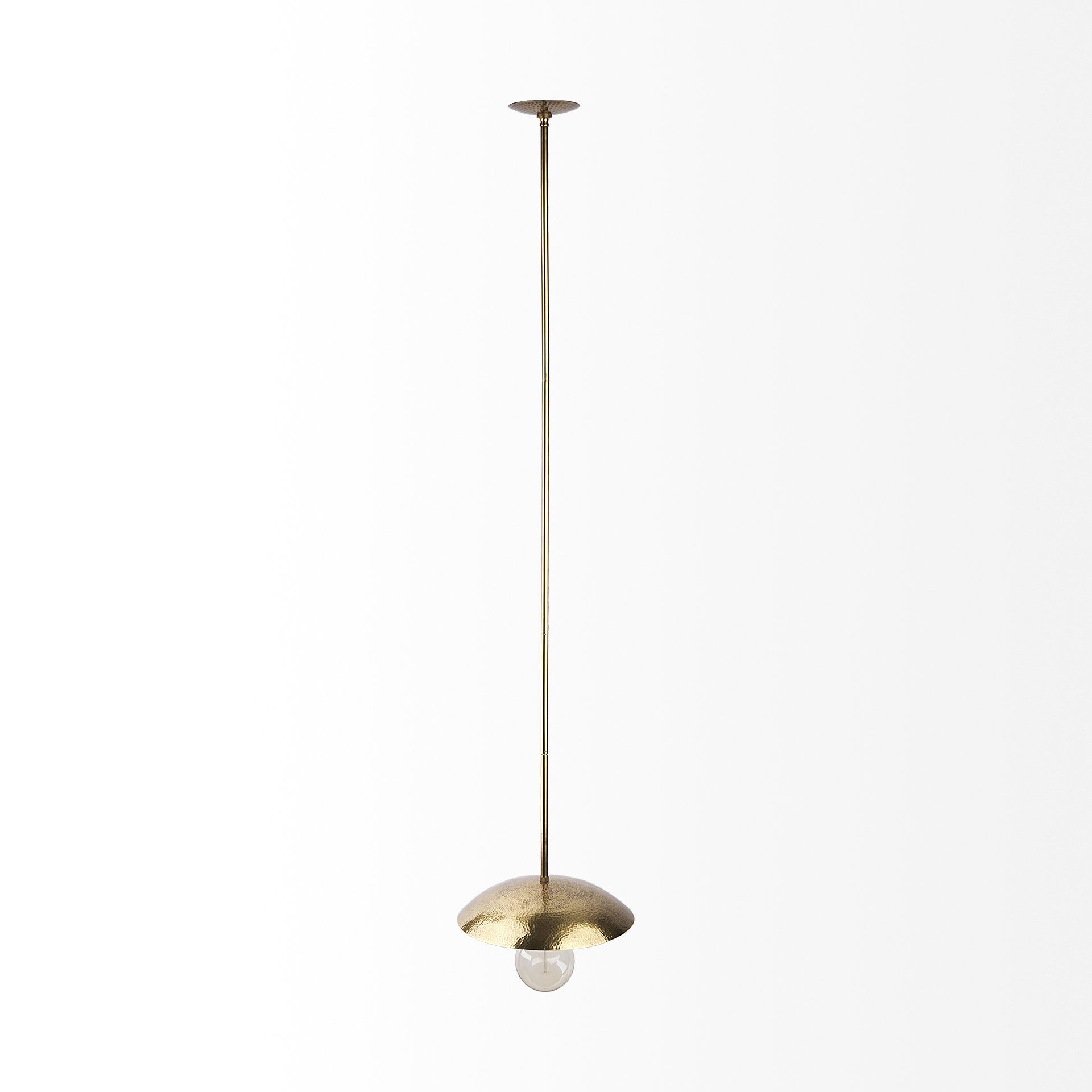 garnet 13l x 13w gold hammered metal pendant light