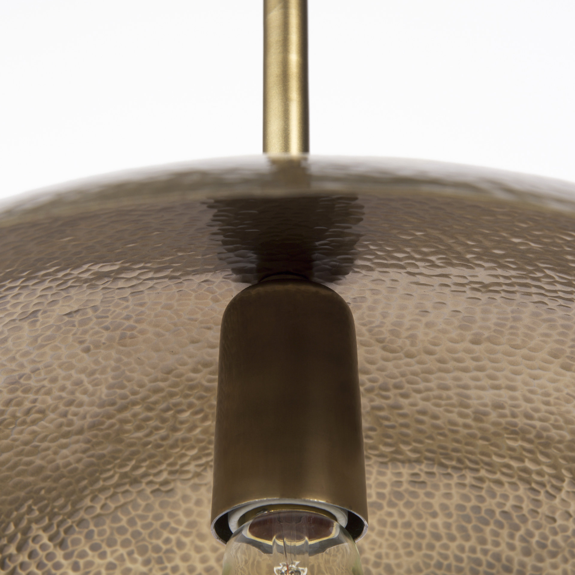 garnet 13l x 13w gold hammered metal pendant light