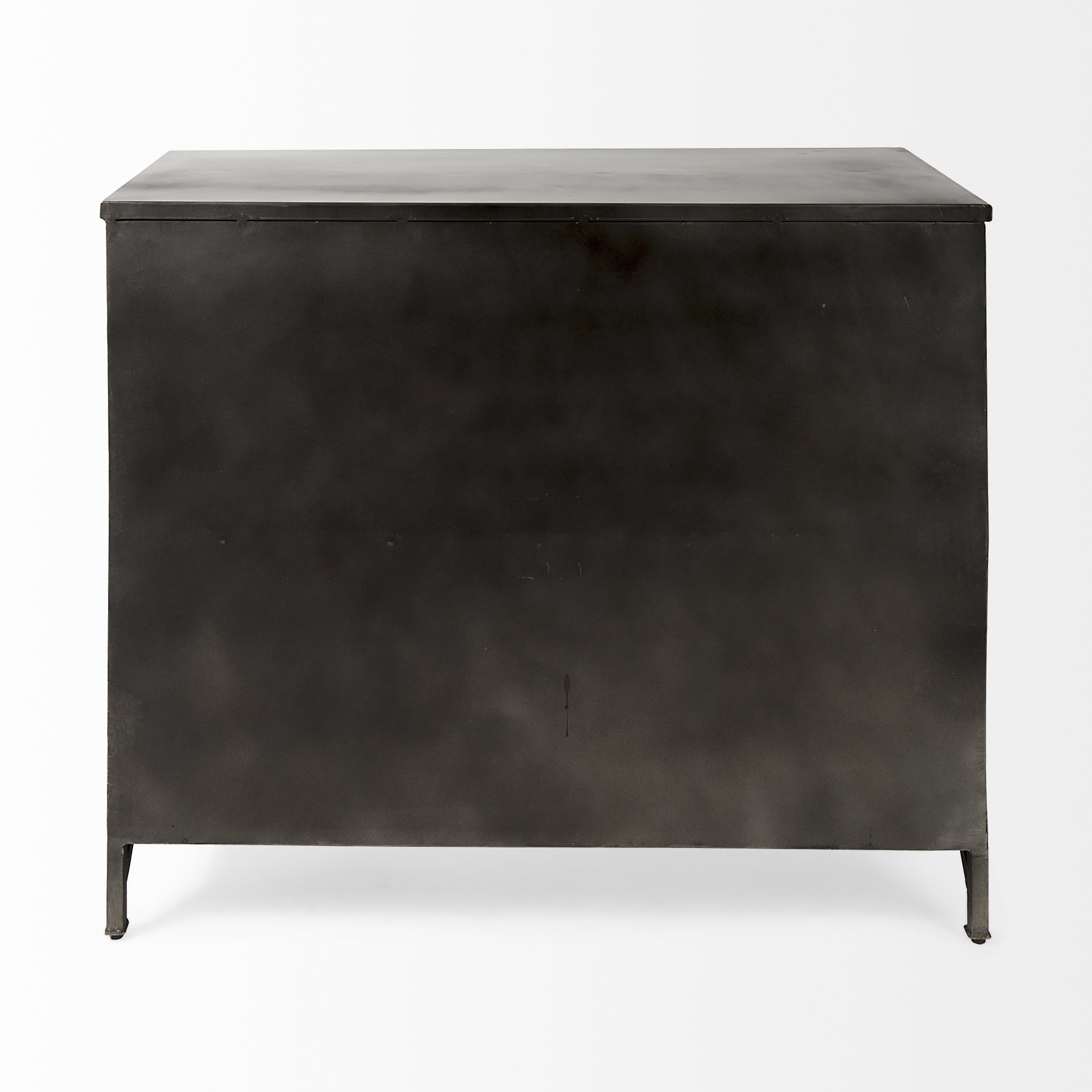 poppy iii 40l x 16w black metal with glass door accent cabinet