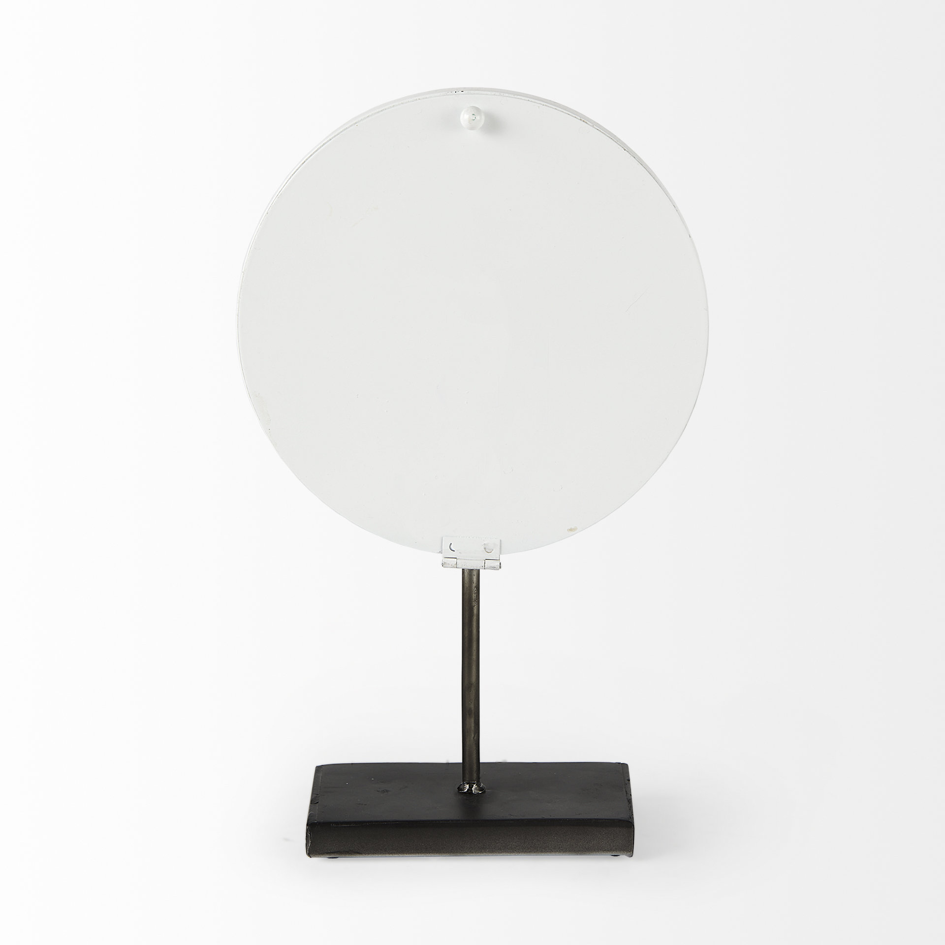 harriet white/bronze metal table clock