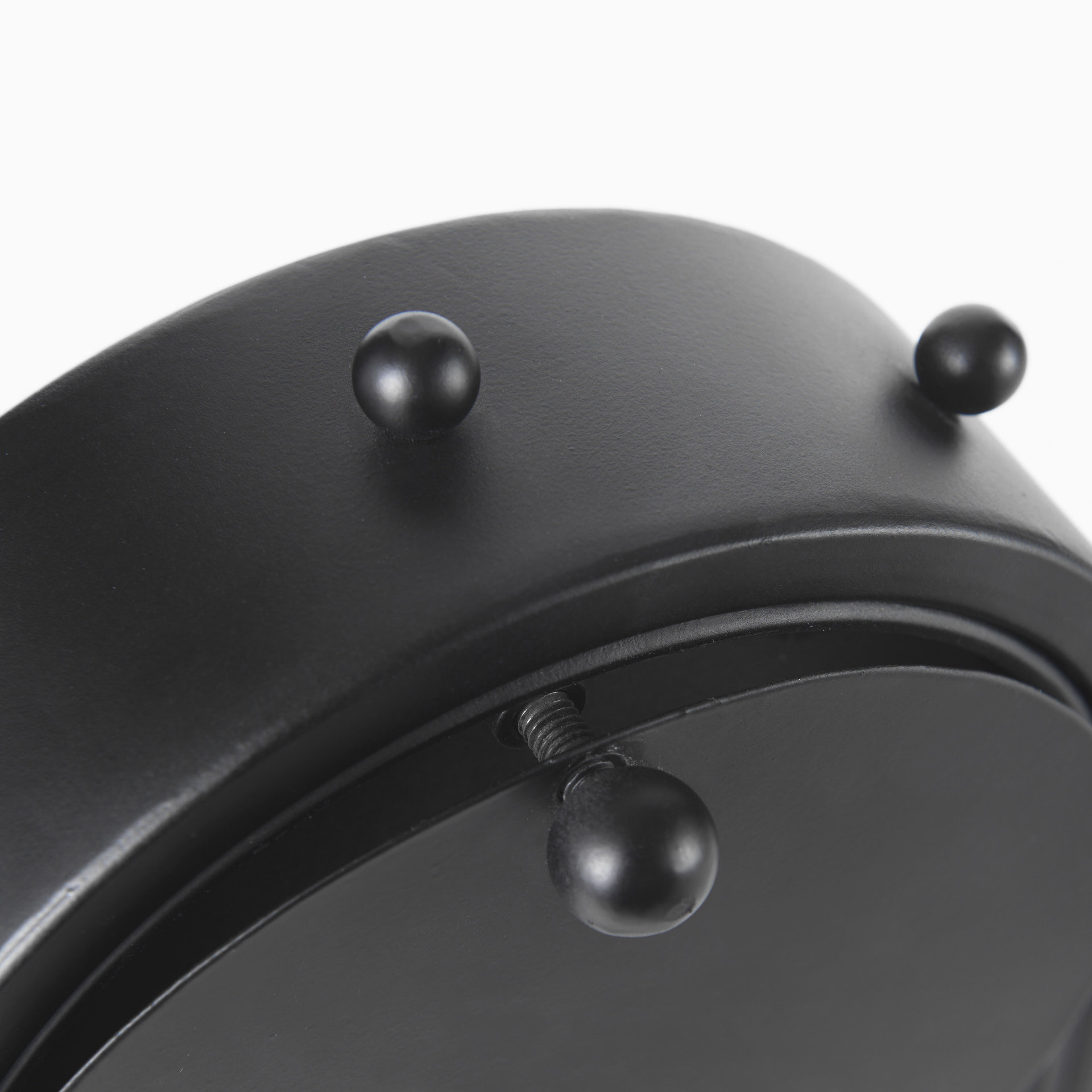 marian 7.5l x 5.7w x 13.0h black studded table clock