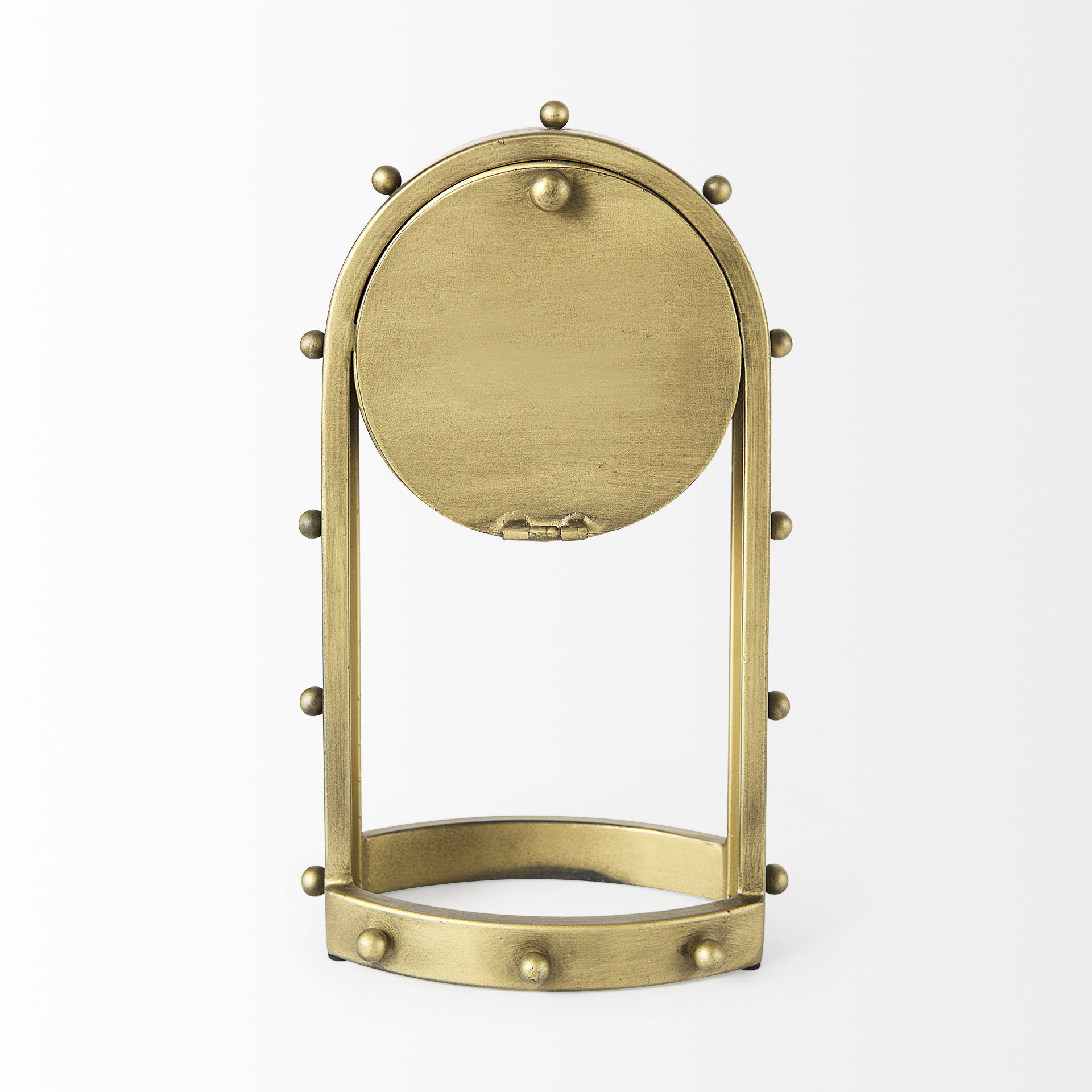 marian 7.5l x 5.7w x 13.0h gold studded table clock