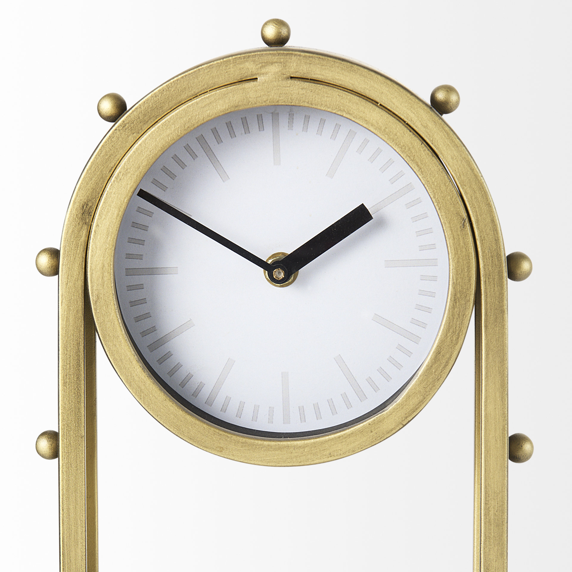marian 7.5l x 5.7w x 13.0h gold studded table clock