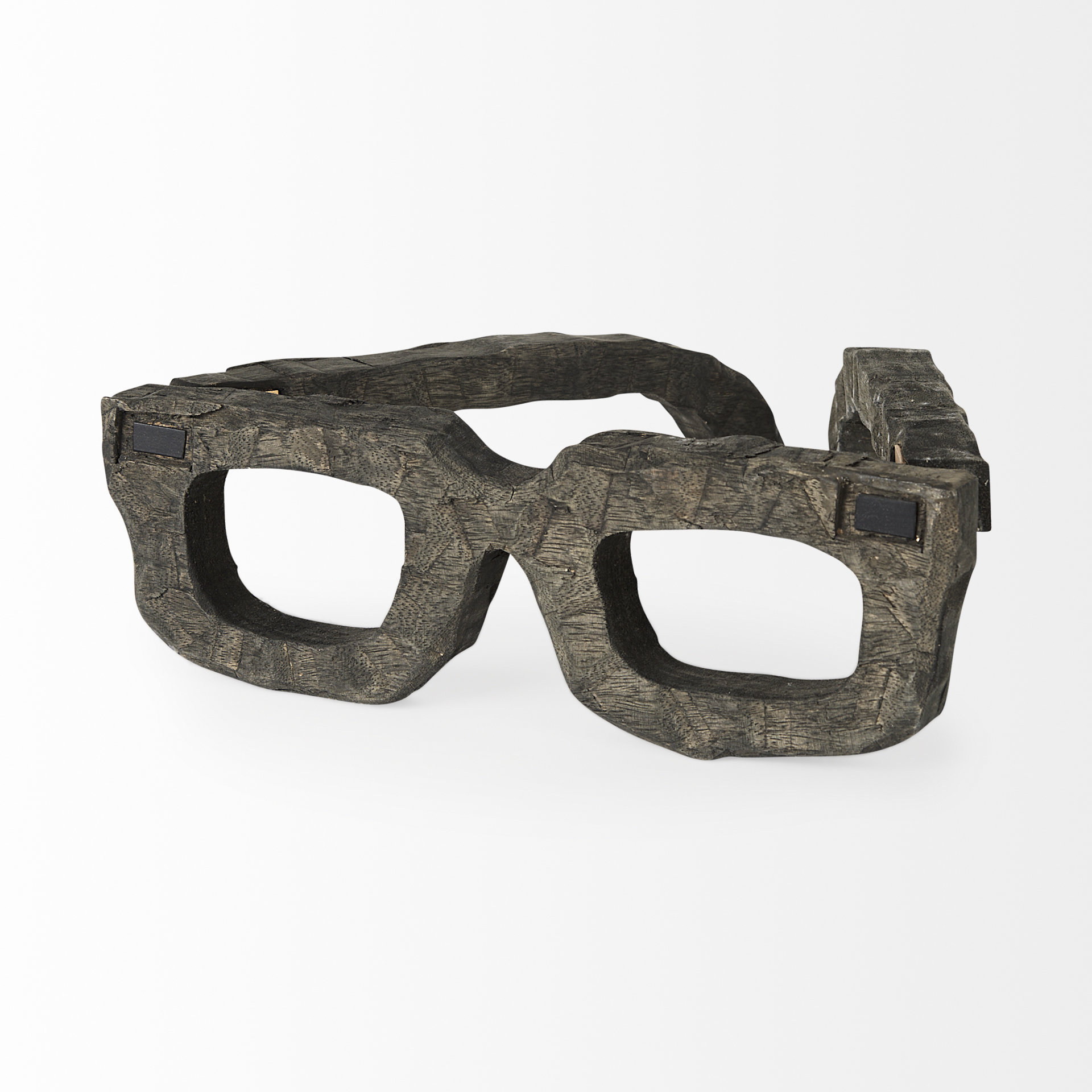 elliot 13l x 14w brown wooden eyeglasses