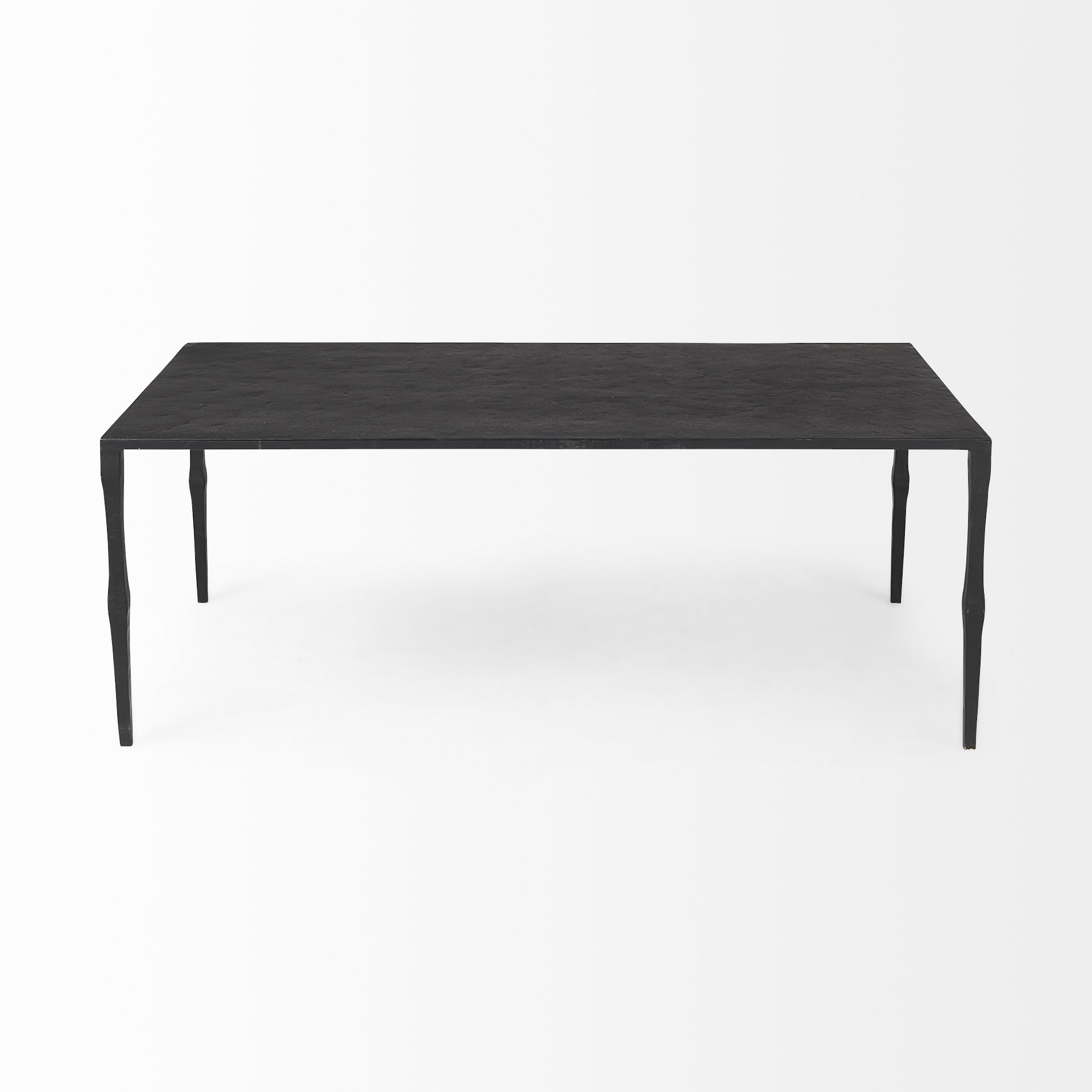 timothy 42.0 x 22.0 x 15.5 ebony black iron coffee table