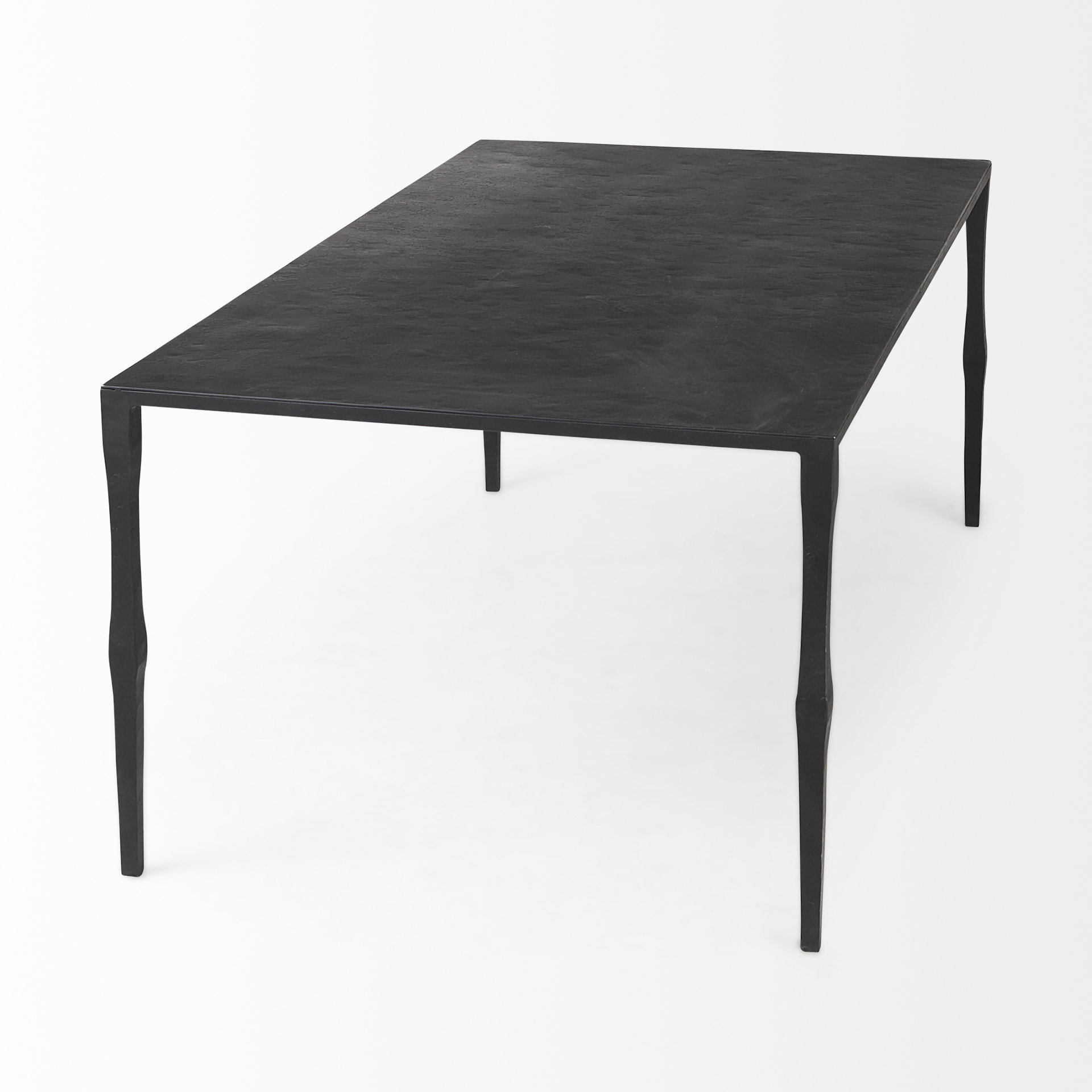 timothy 42.0 x 22.0 x 15.5 ebony black iron coffee table