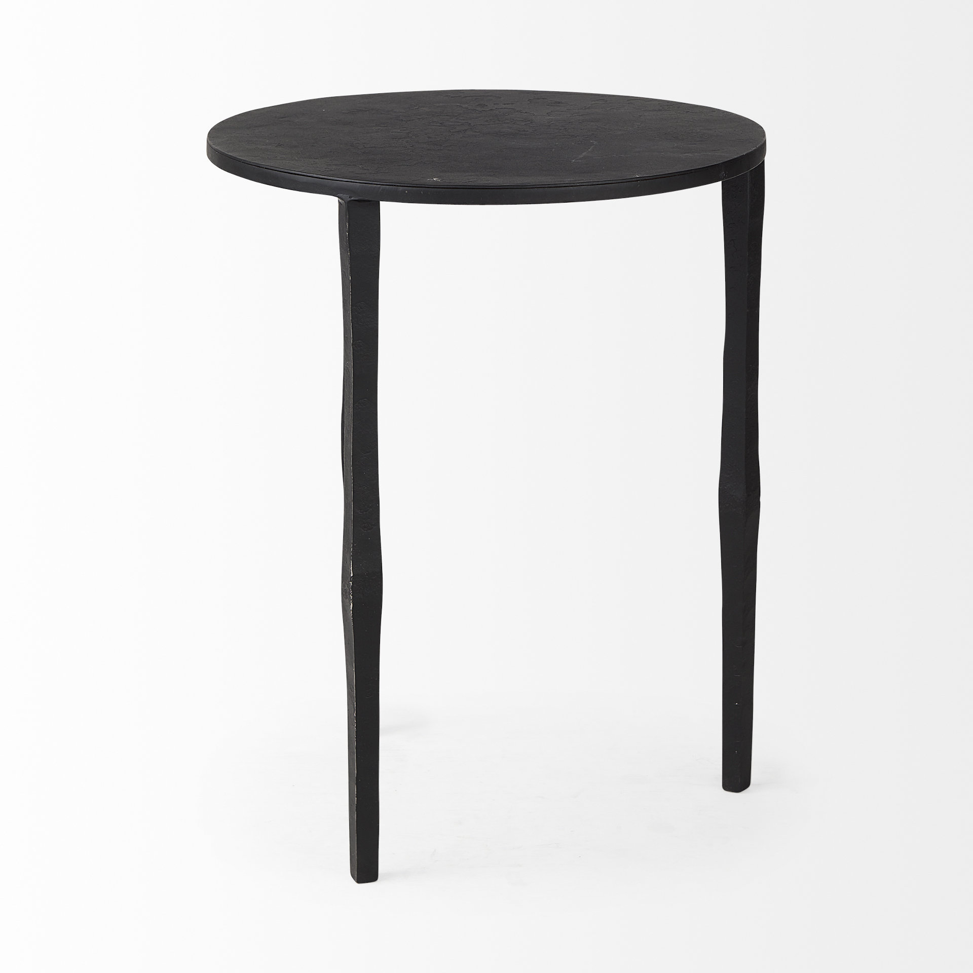 timothy 16.0l x 16.0w x 20.0h ebony black iron side table