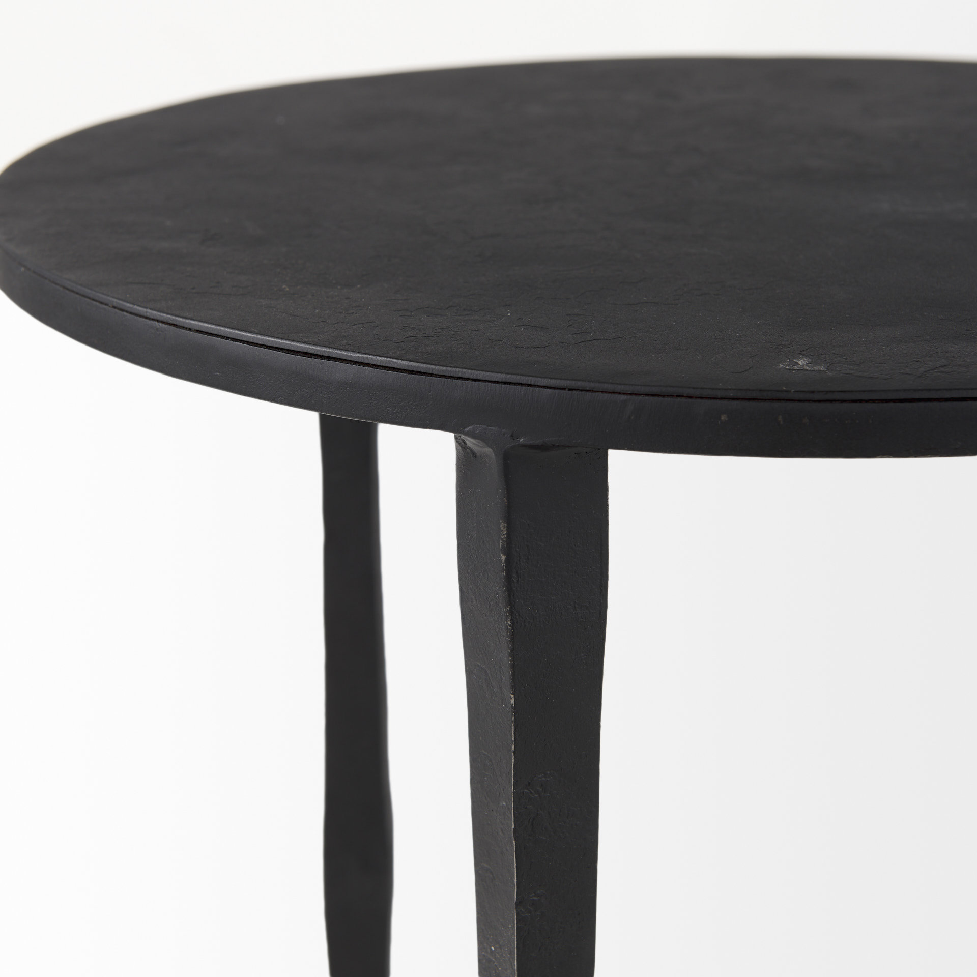 timothy 16.0l x 16.0w x 20.0h ebony black iron side table