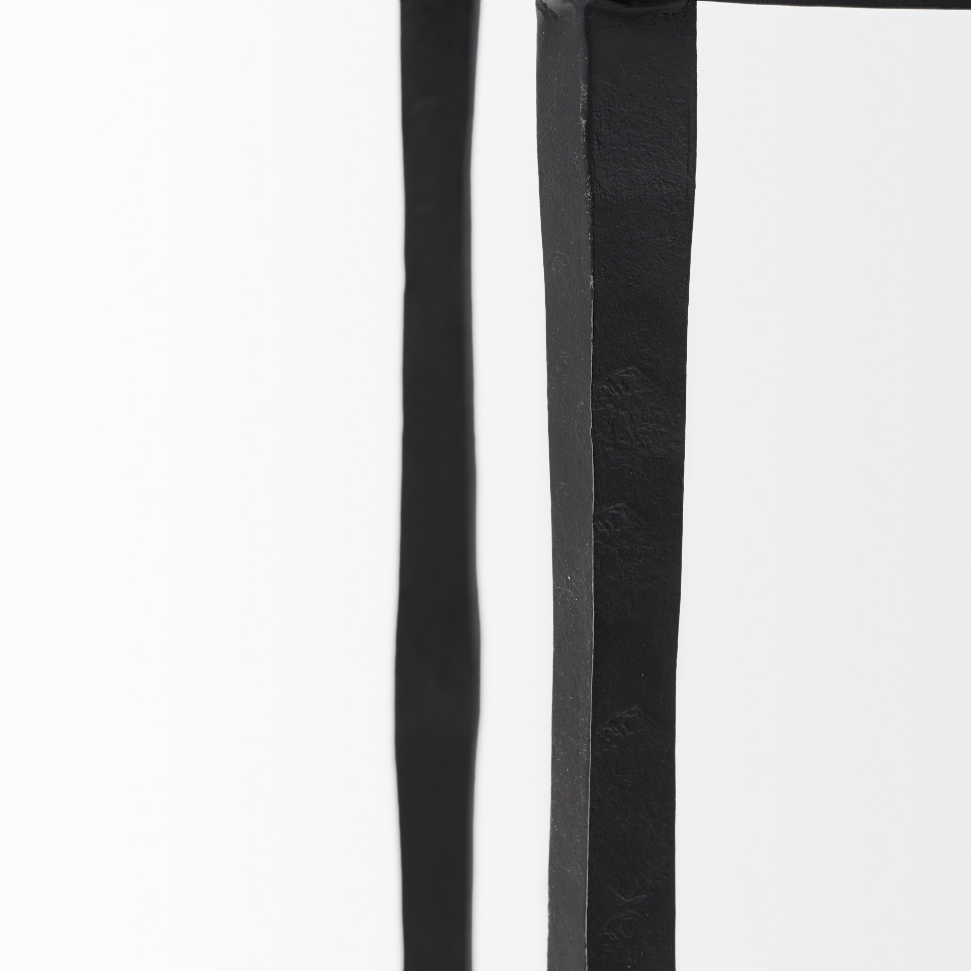 timothy 16.0l x 16.0w x 20.0h ebony black iron side table