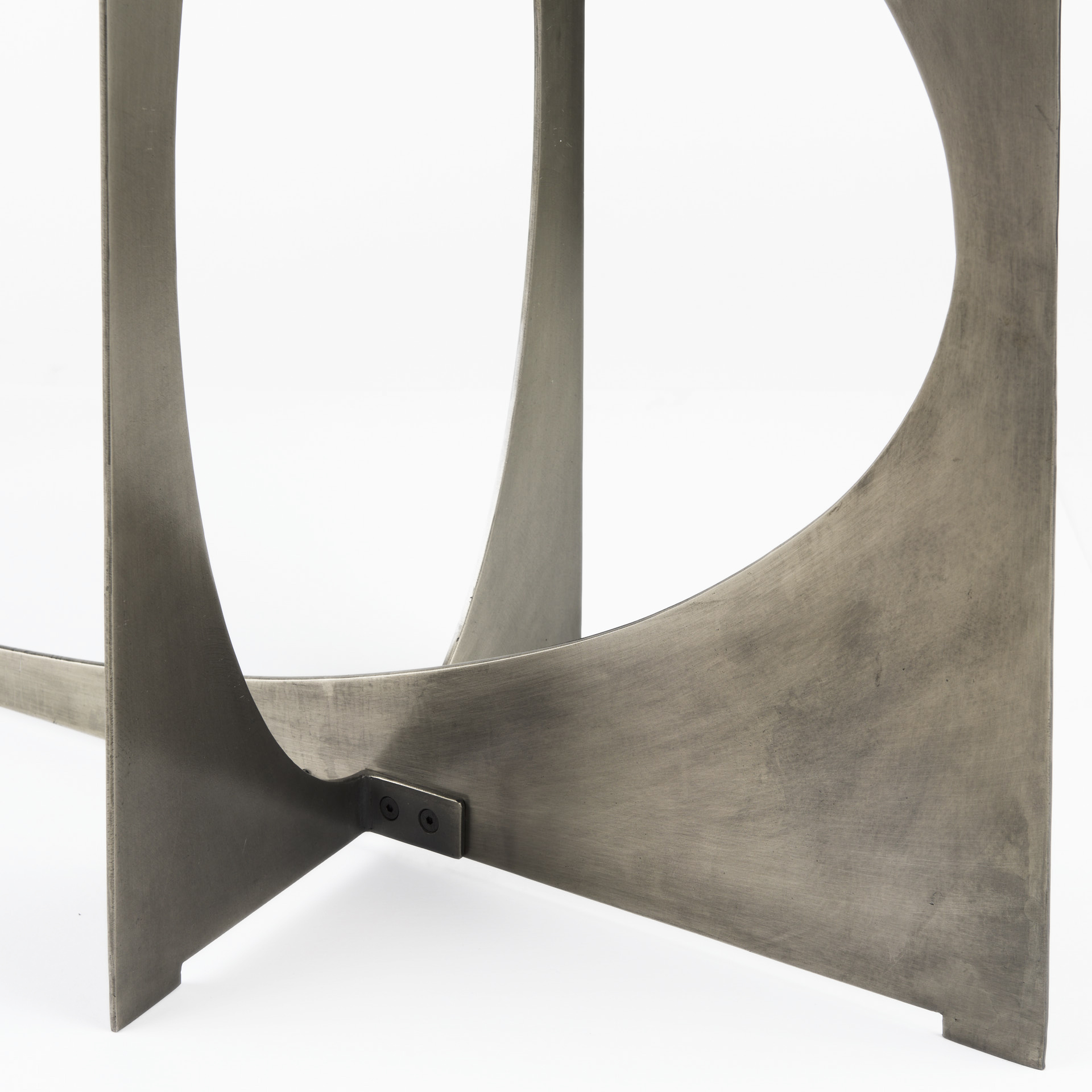 reinhold iv black marble top iron console table