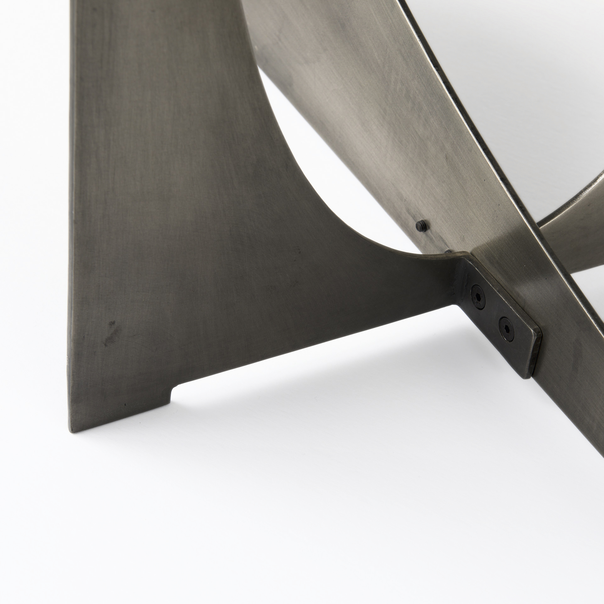 reinhold iv black marble top iron console table