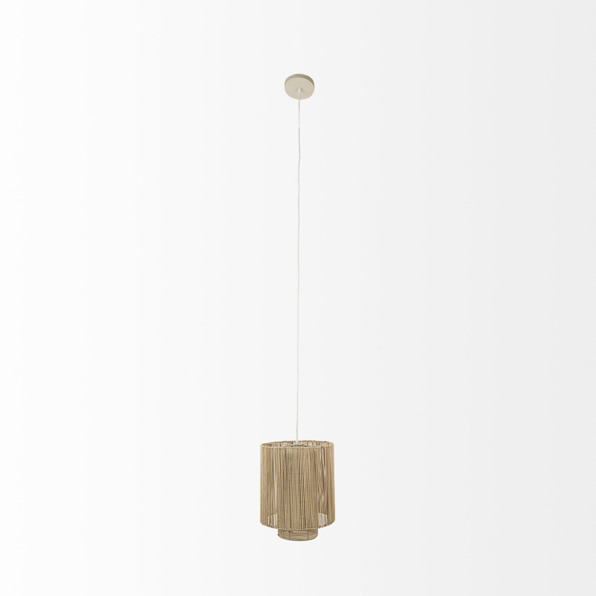 aviario 14.2 l x 14.2 w x 14.2 h natural cane cylindrical pendant light
