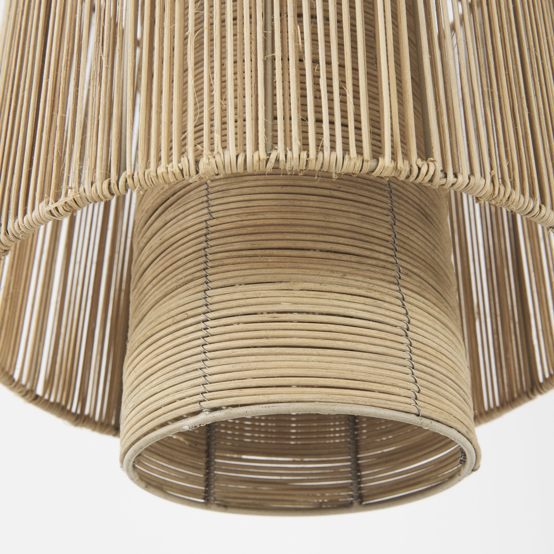 aviario 14.2 l x 14.2 w x 14.2 h natural cane cylindrical pendant light