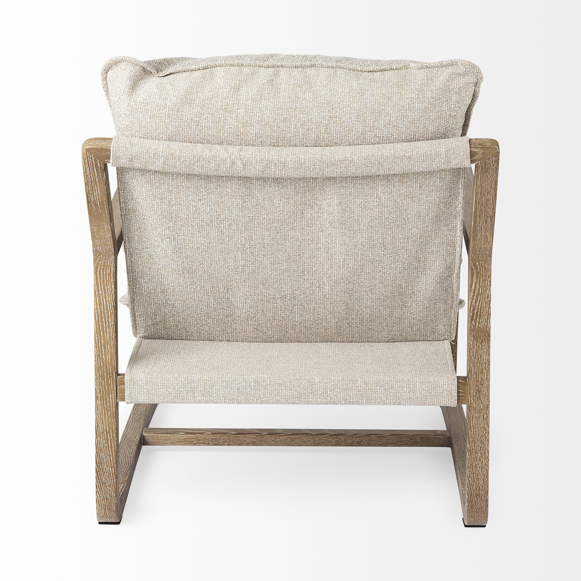 brayden 28.3l x 34.1w x 35h light brown wood w/ beige fabric seat accent chair