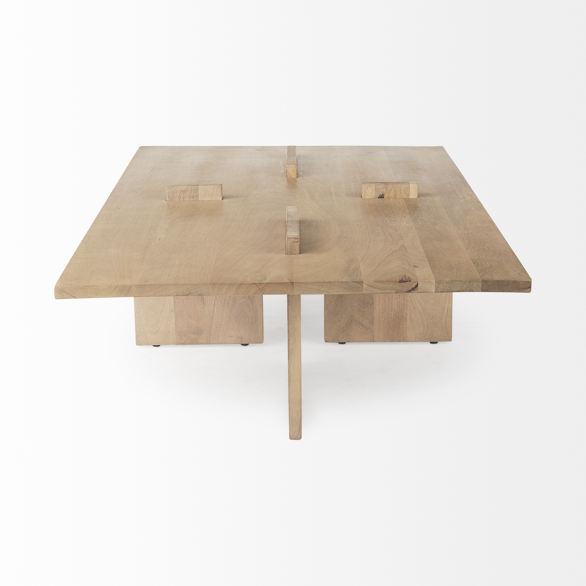 aida 56 x 34 rectangular light brown wood coffee table