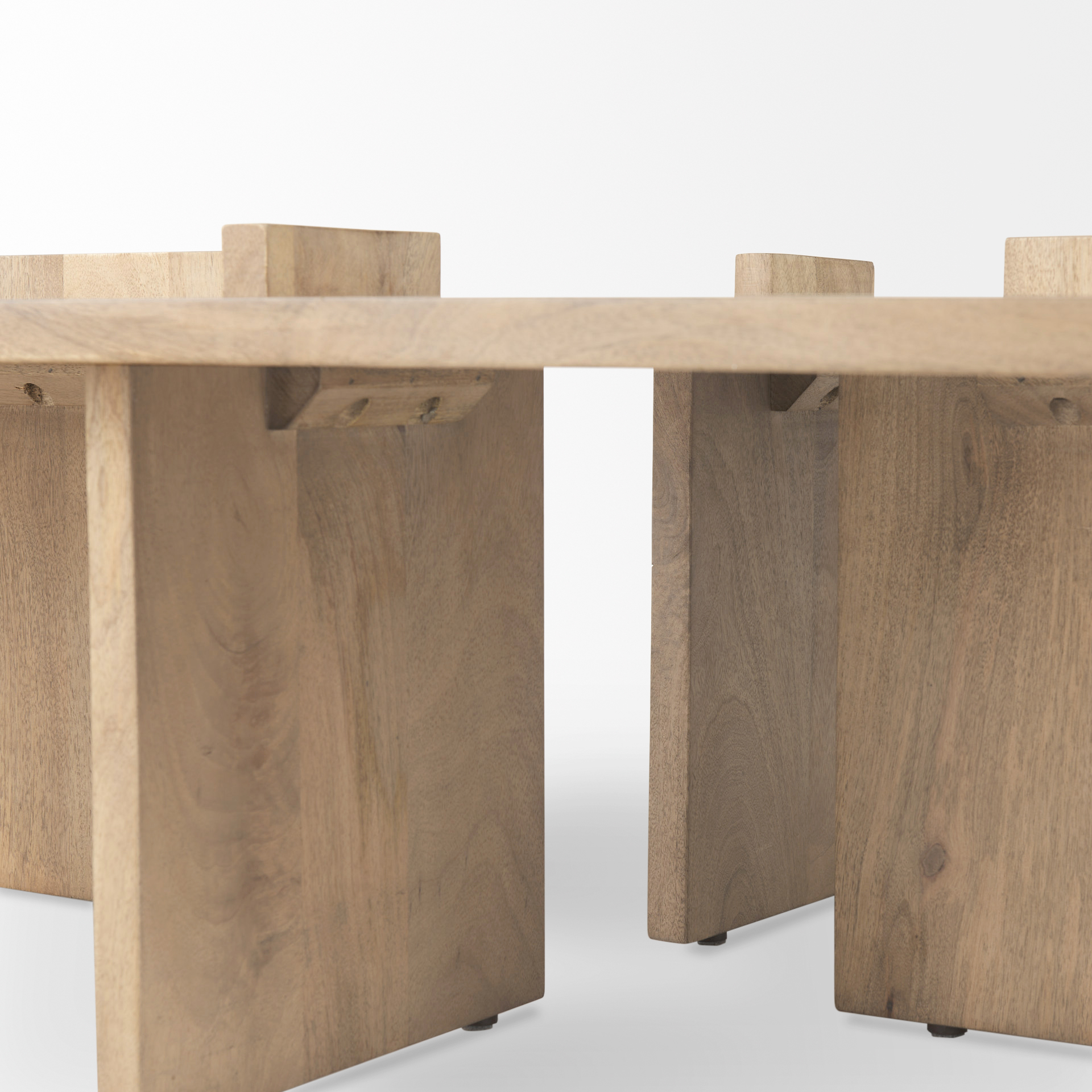 aida 56 x 34 rectangular light brown wood coffee table