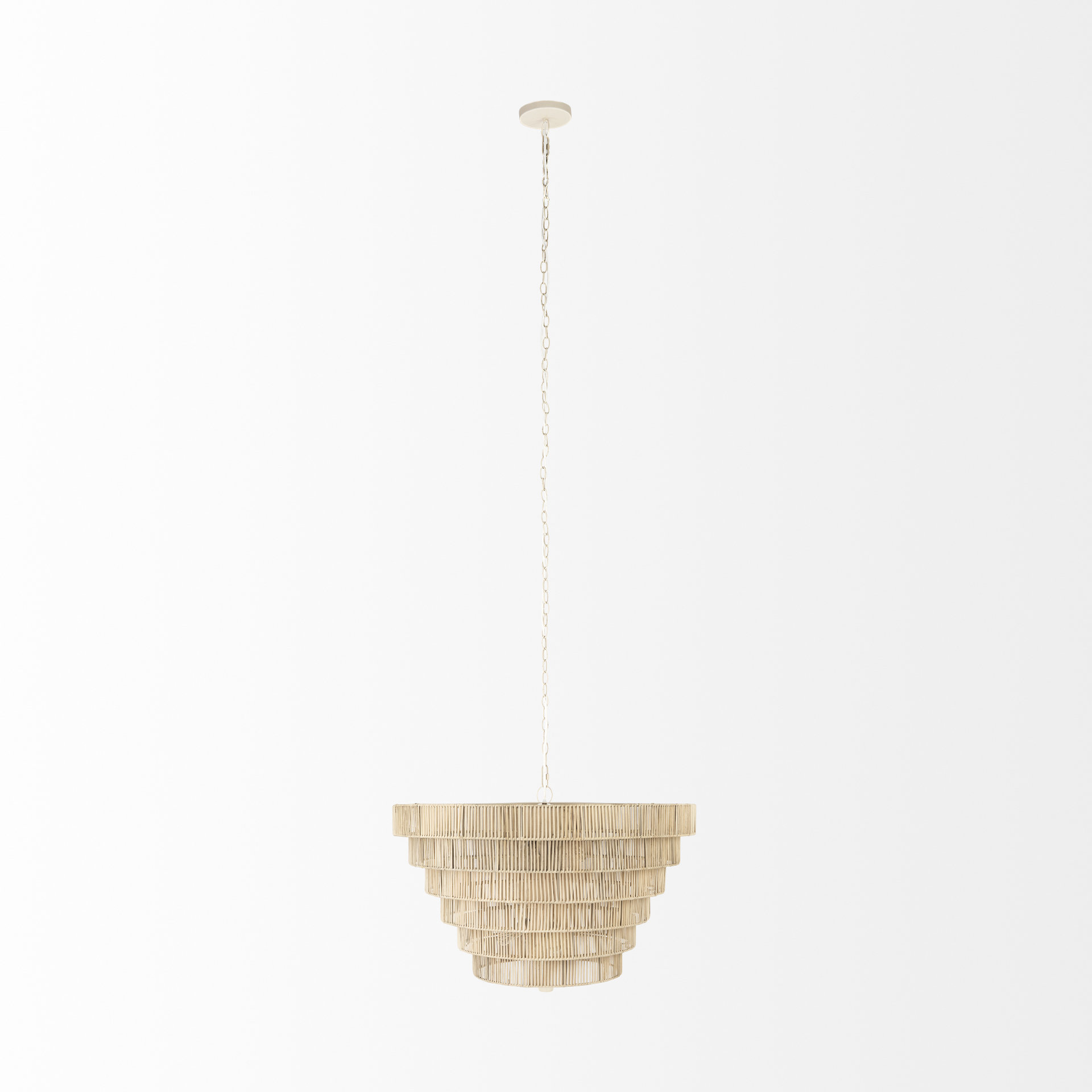 marimba 40 l x 40 w x 24 h natural cane 6 tier chandelier