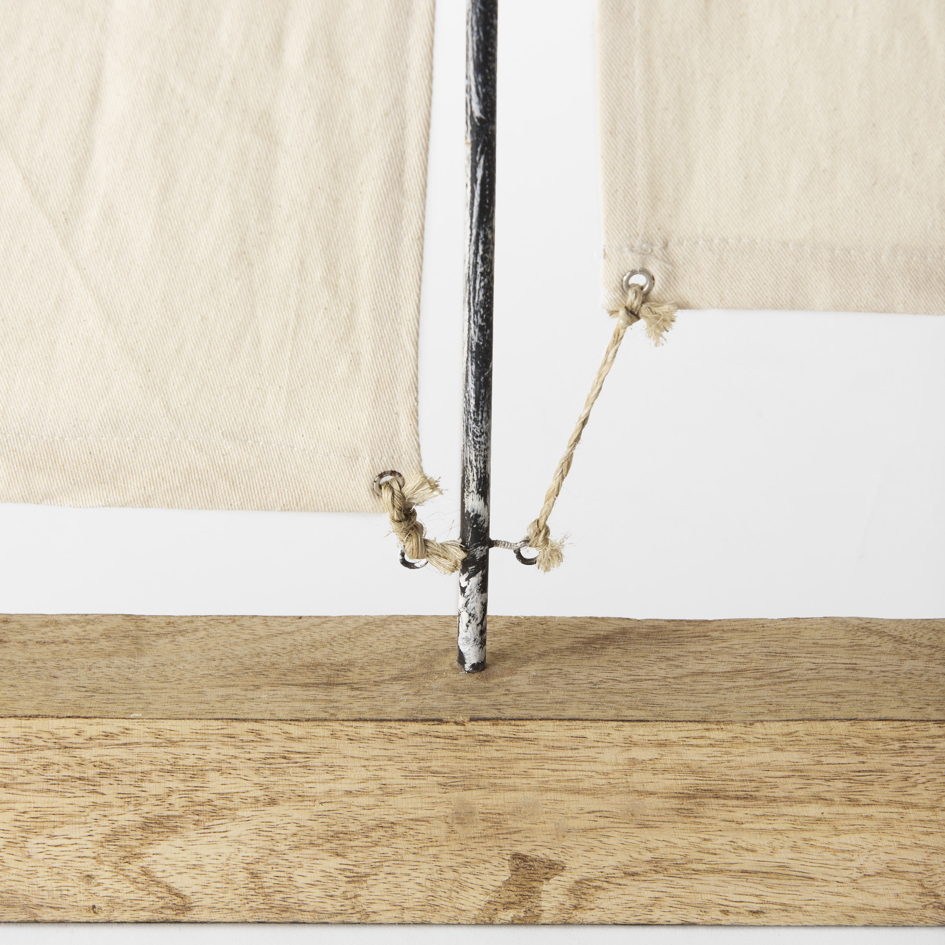 tartane large 22l x 2w brown/cream nautical inspired sailboat