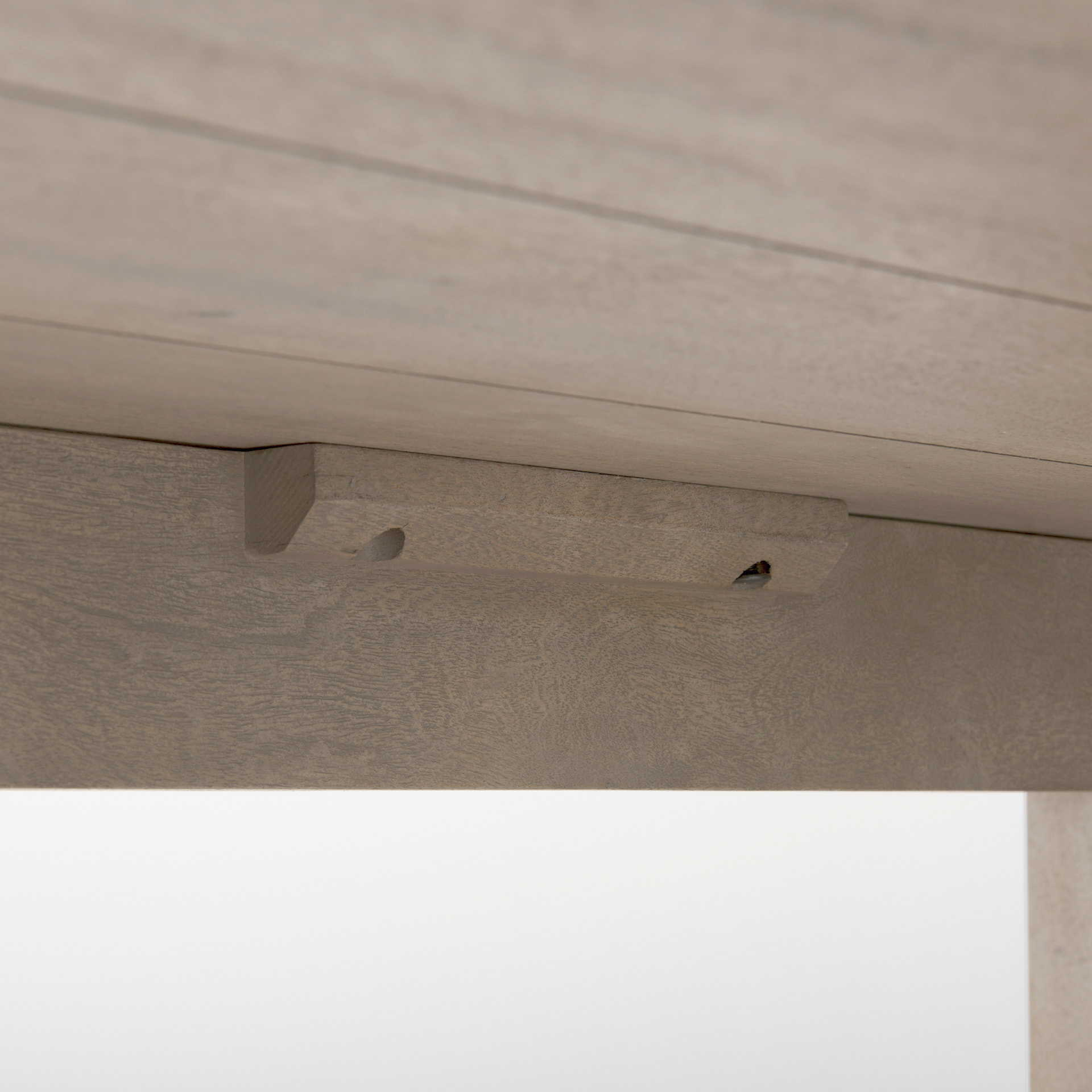 aida 84l light gray wood dining table