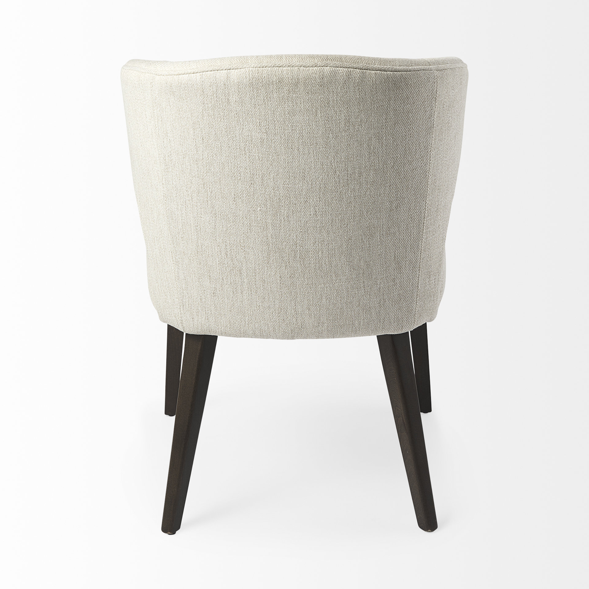 niles 22.5l x 24.0w x 32.0h cream fabric seat w/ dark brown wooden legs wingback dining chair