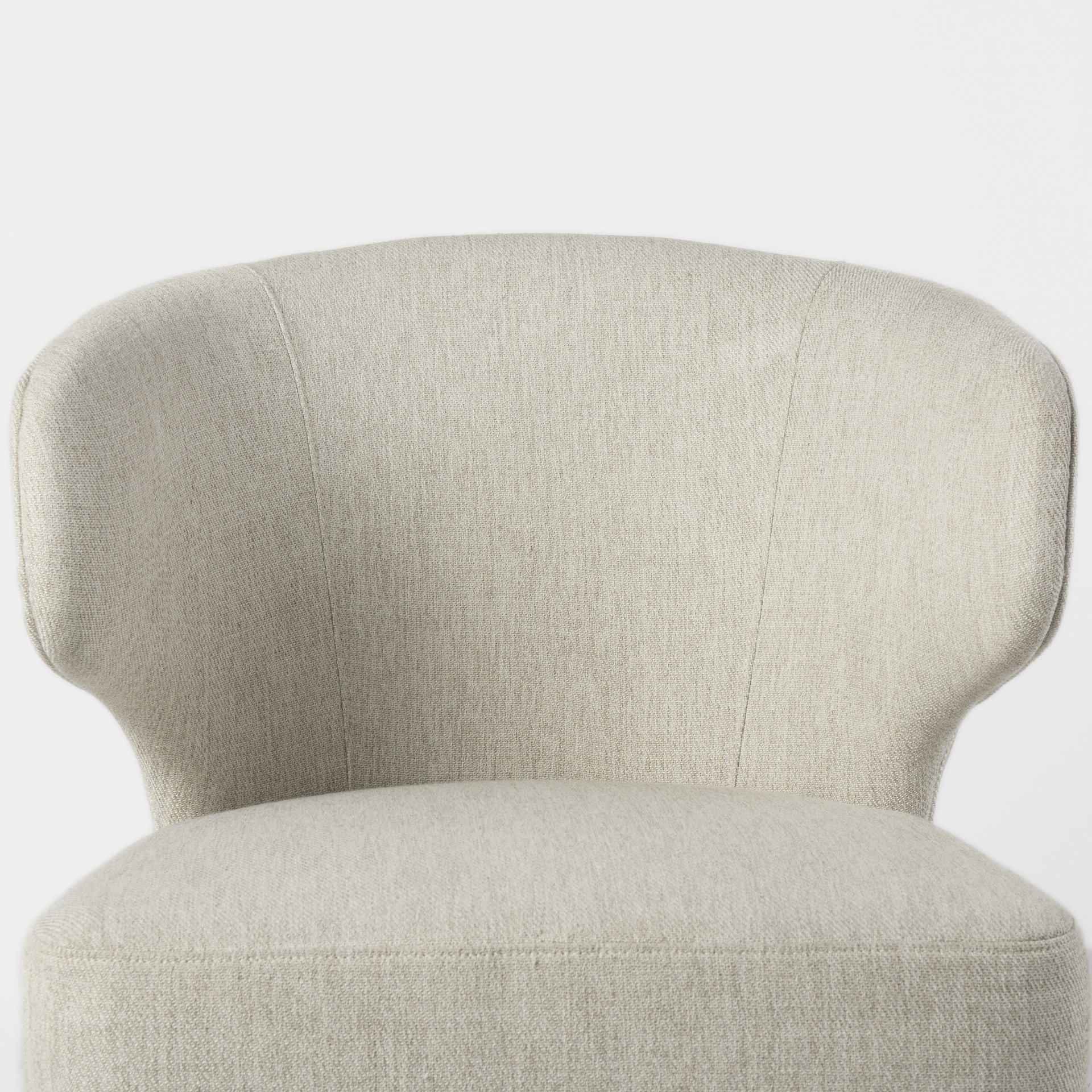 niles 22.5l x 24.0w x 32.0h cream fabric seat w/ dark brown wooden legs wingback dining chair