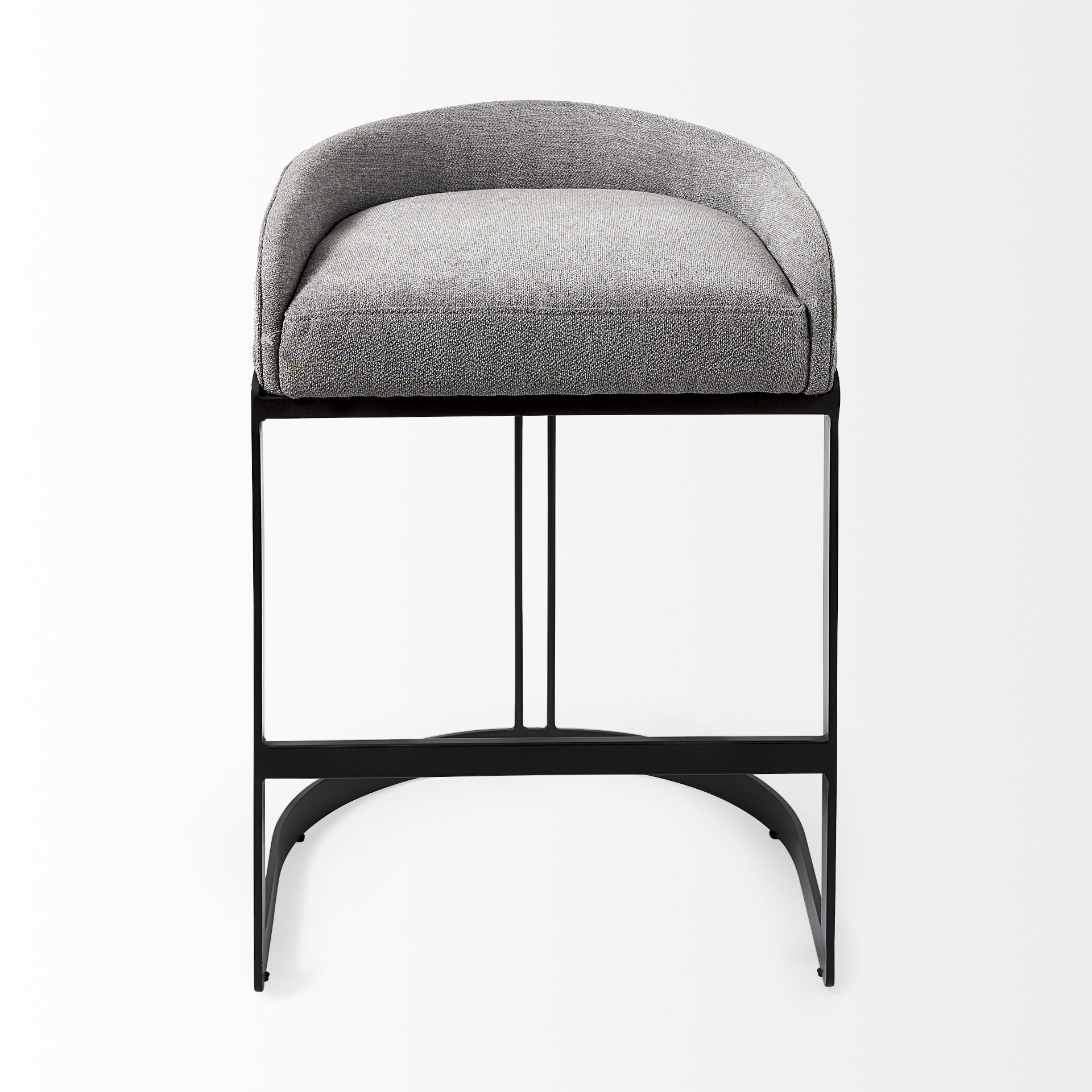 hollyfield ii gray fabric seat w/ gray metal base counter stool