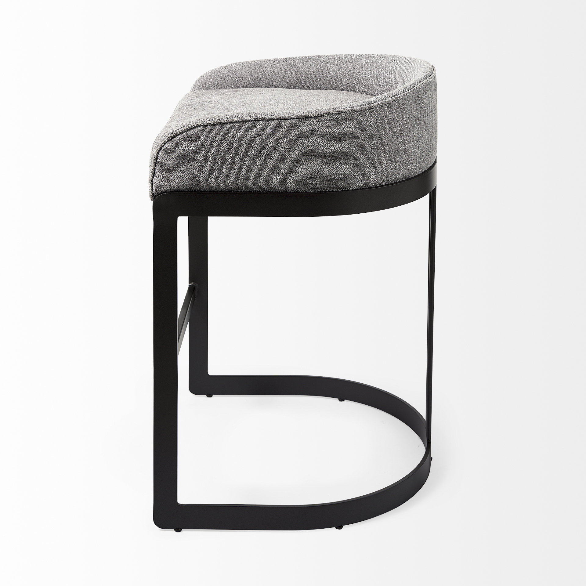 hollyfield ii gray fabric seat w/ gray metal base counter stool