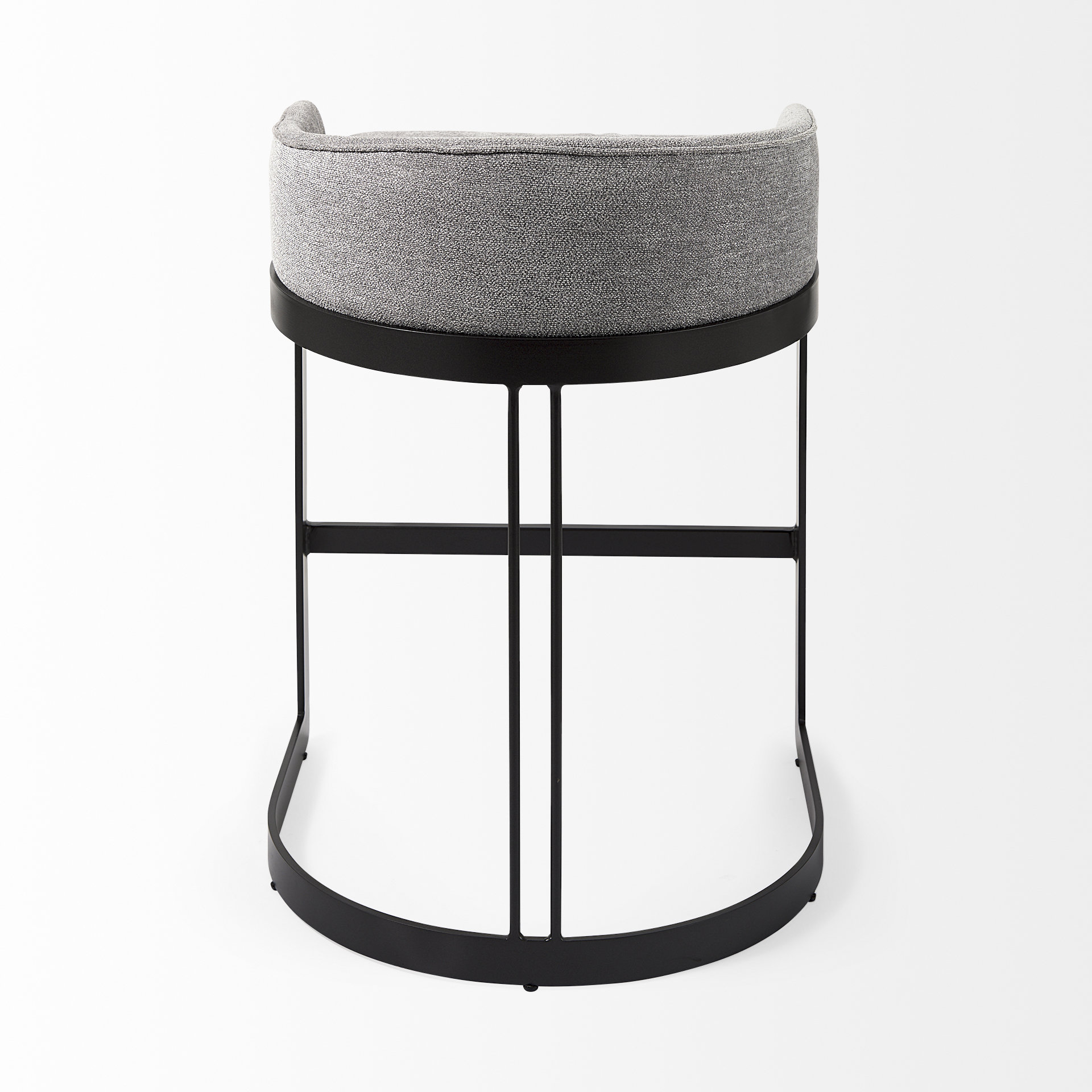 hollyfield ii gray fabric seat w/ gray metal base counter stool