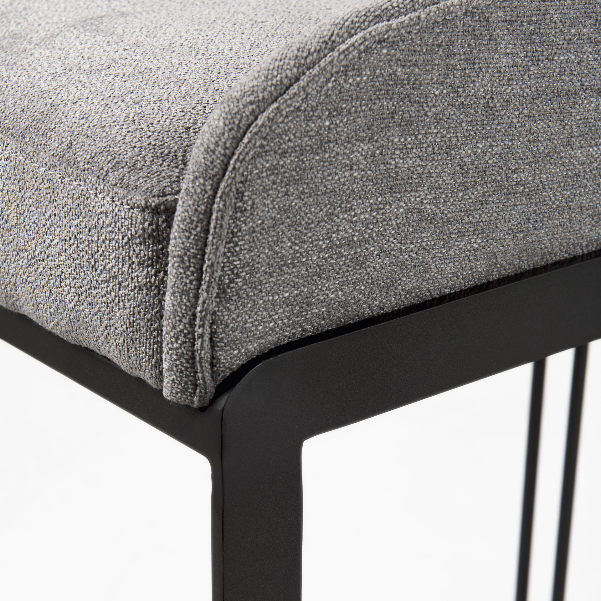 hollyfield ii gray fabric seat w/ gray metal base counter stool