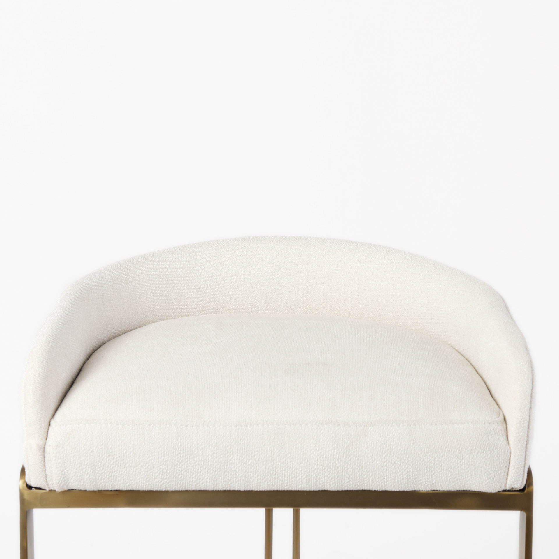 hollyfield ii cream fabric seat w/ gold metal base counter stool