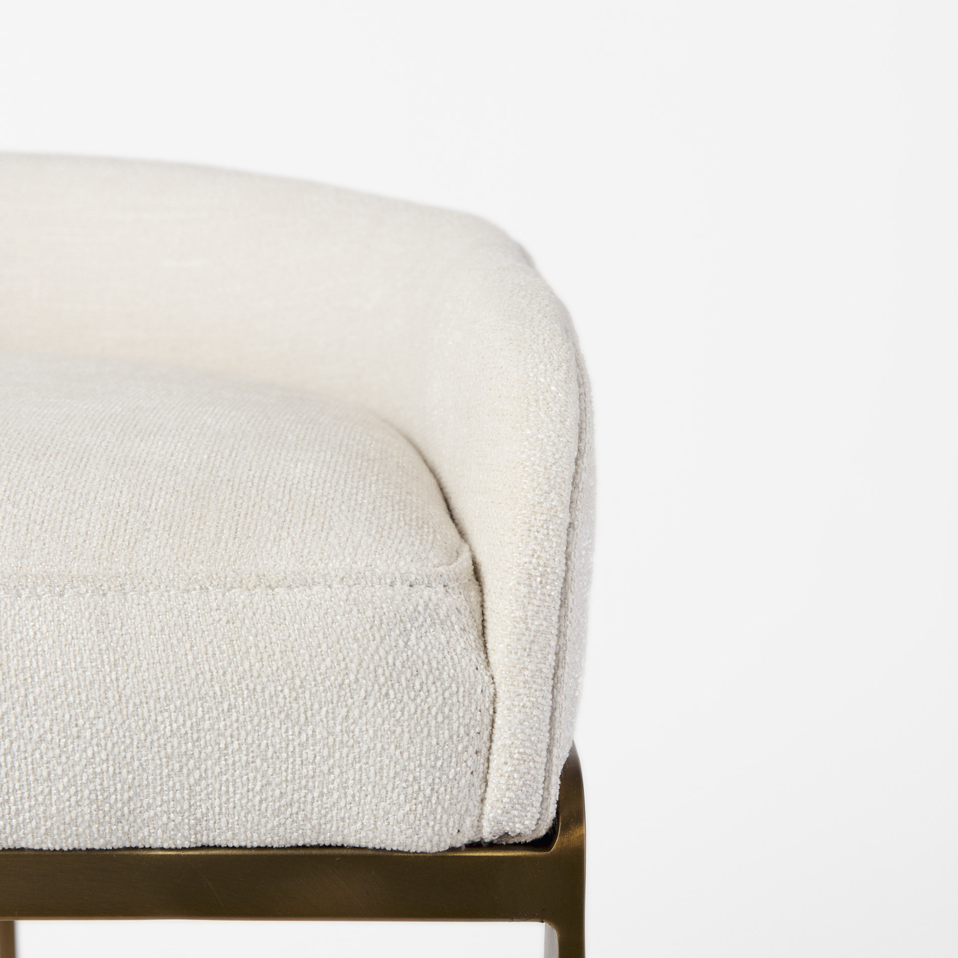 hollyfield ii cream fabric seat w/ gold metal base counter stool