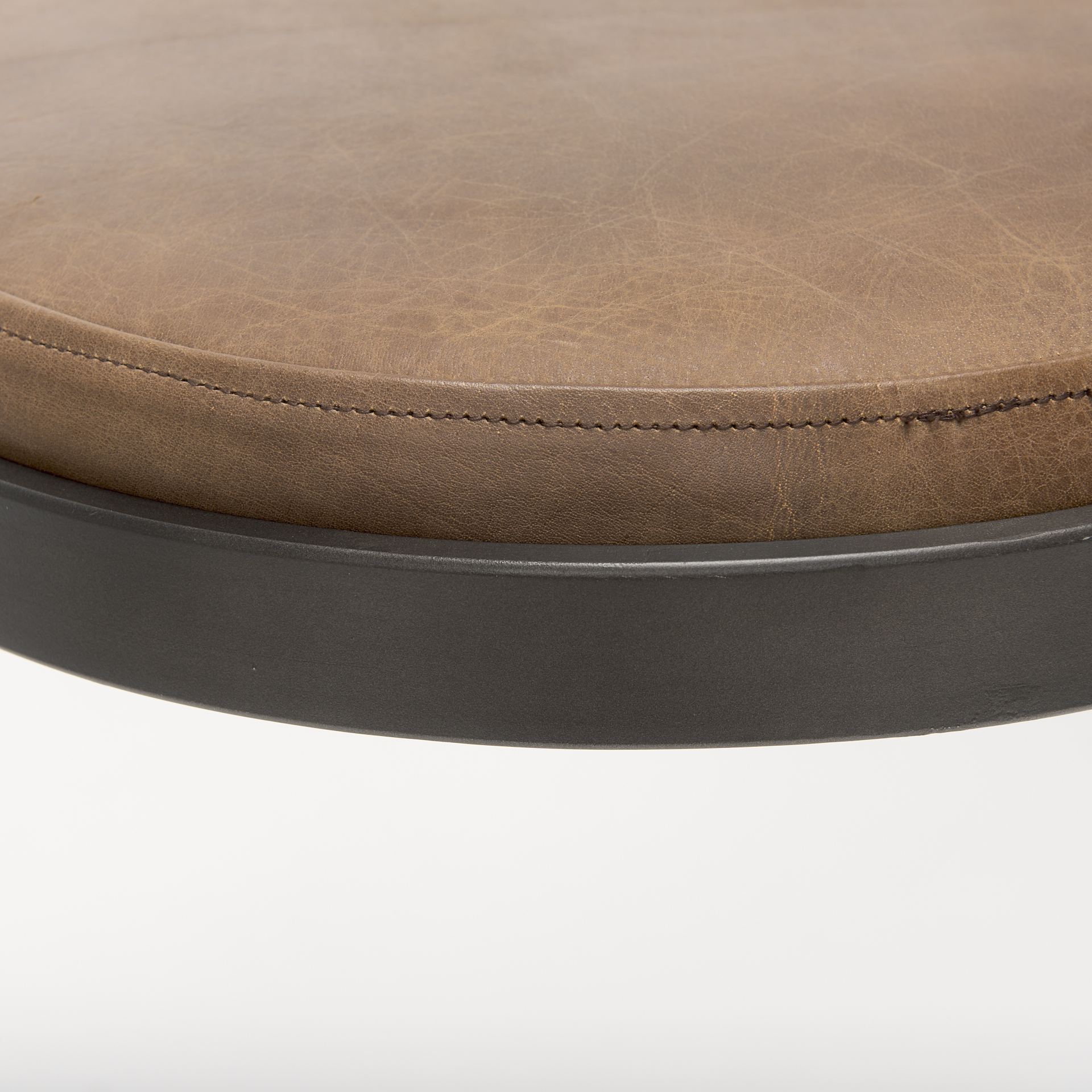 tyson 17l x 18w x 28h brown leather w/ metal frame counter stool