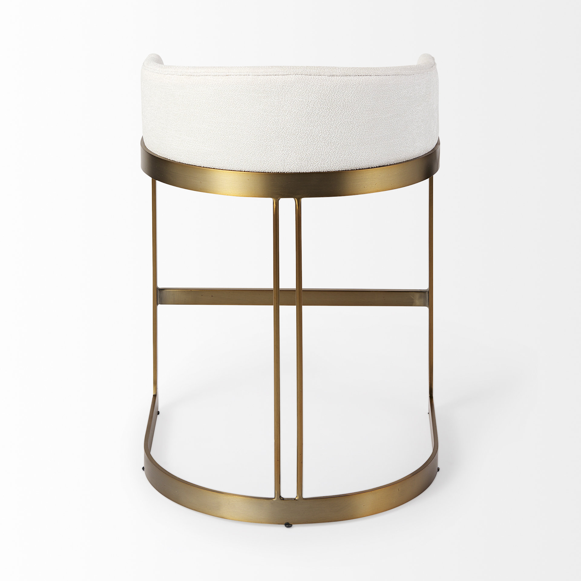 hollyfield ii cream fabric seat w/ gold metal base counter stool