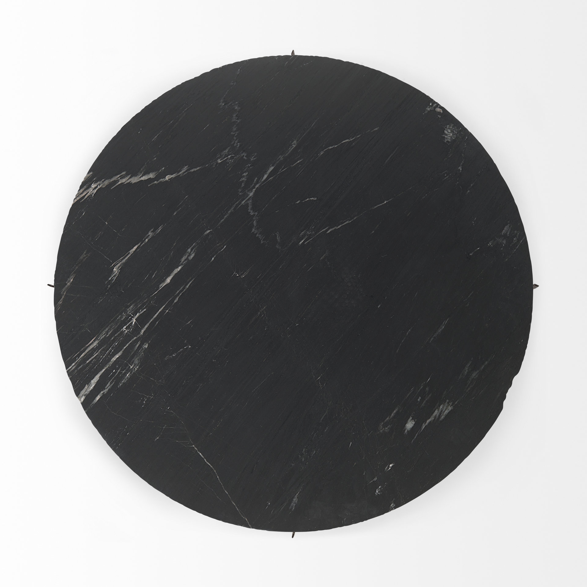 reinhold iii black marble top iron coffee table