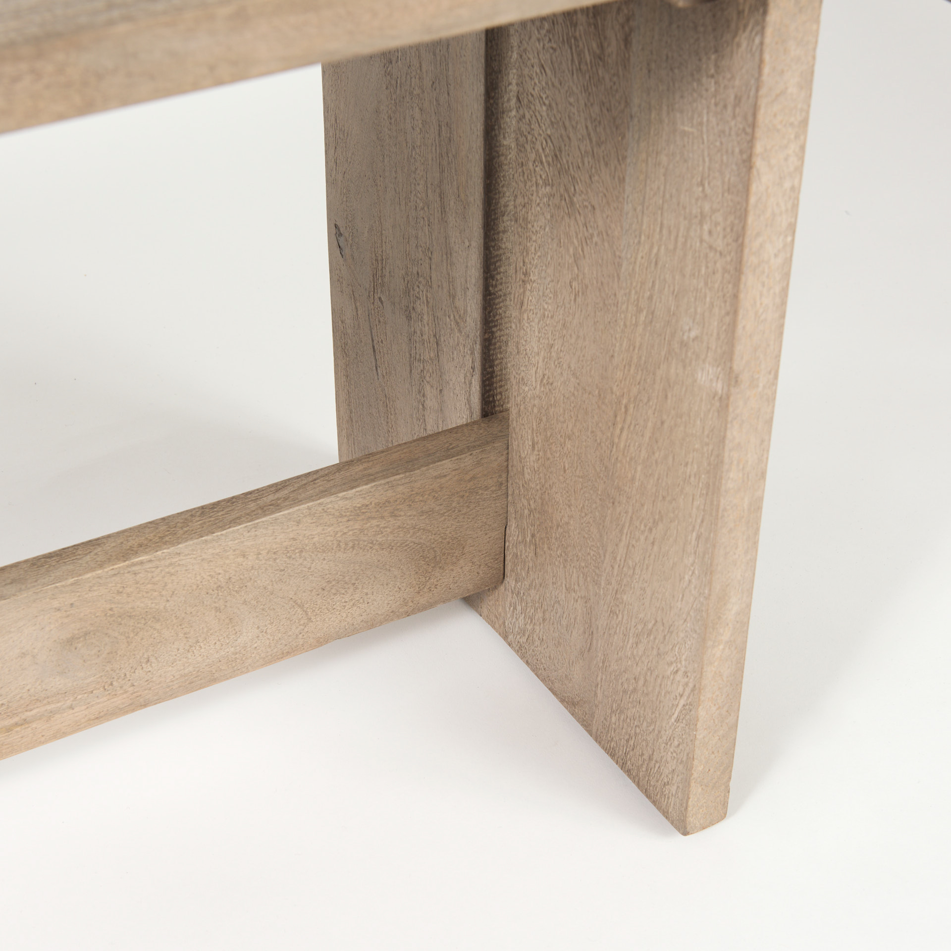 aida 18h light gray wood dining bench