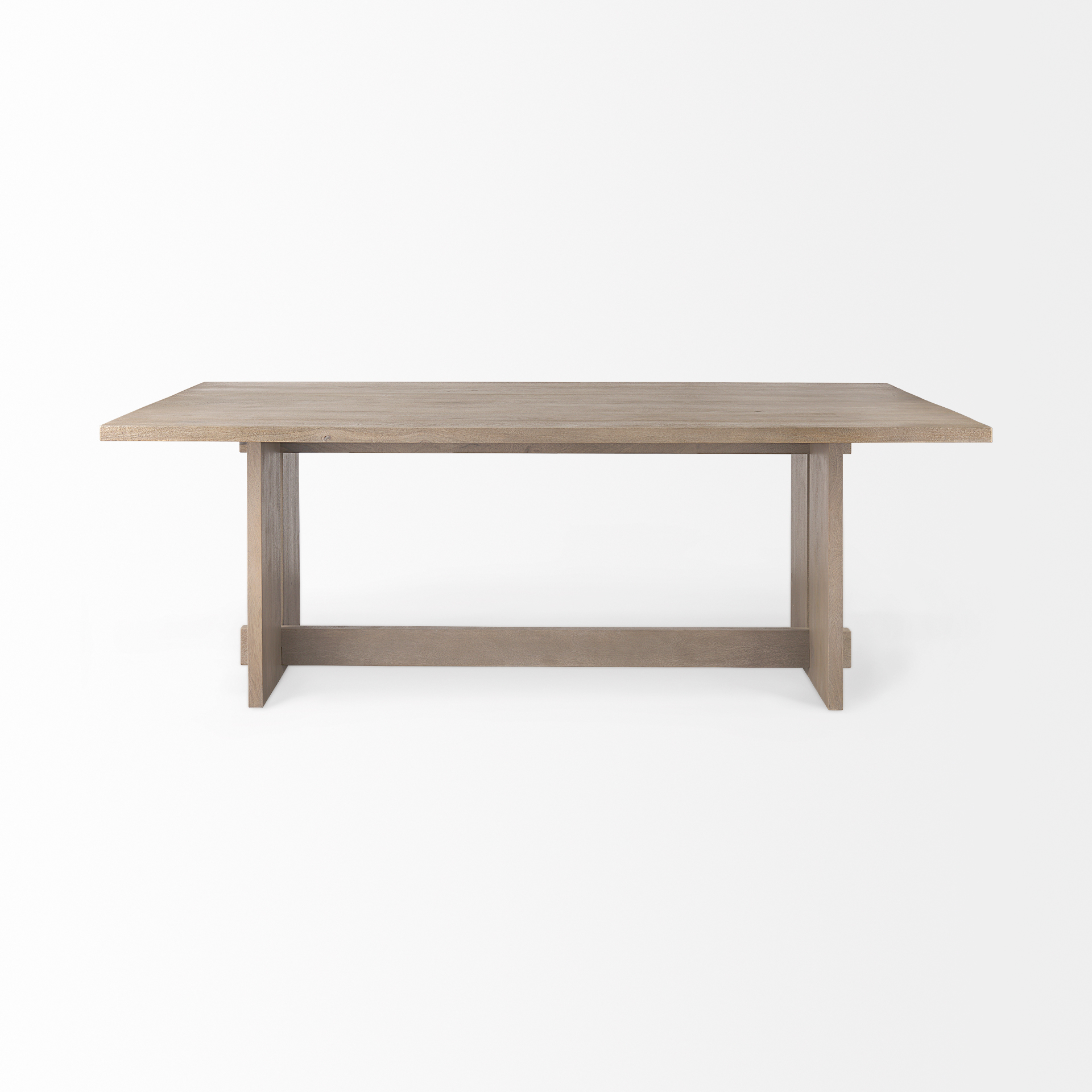 aida 84l light gray wood dining table