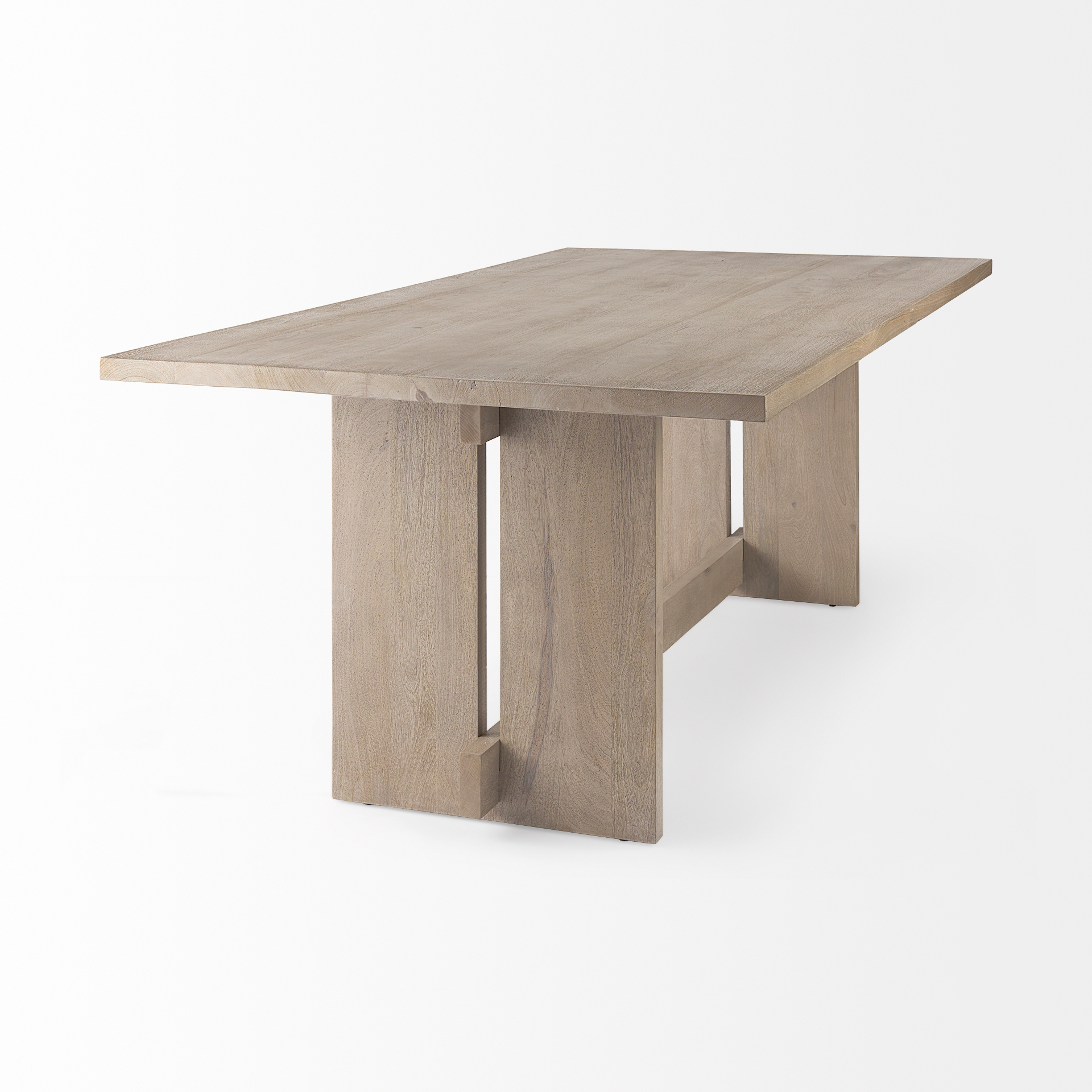 aida 84l light gray wood dining table