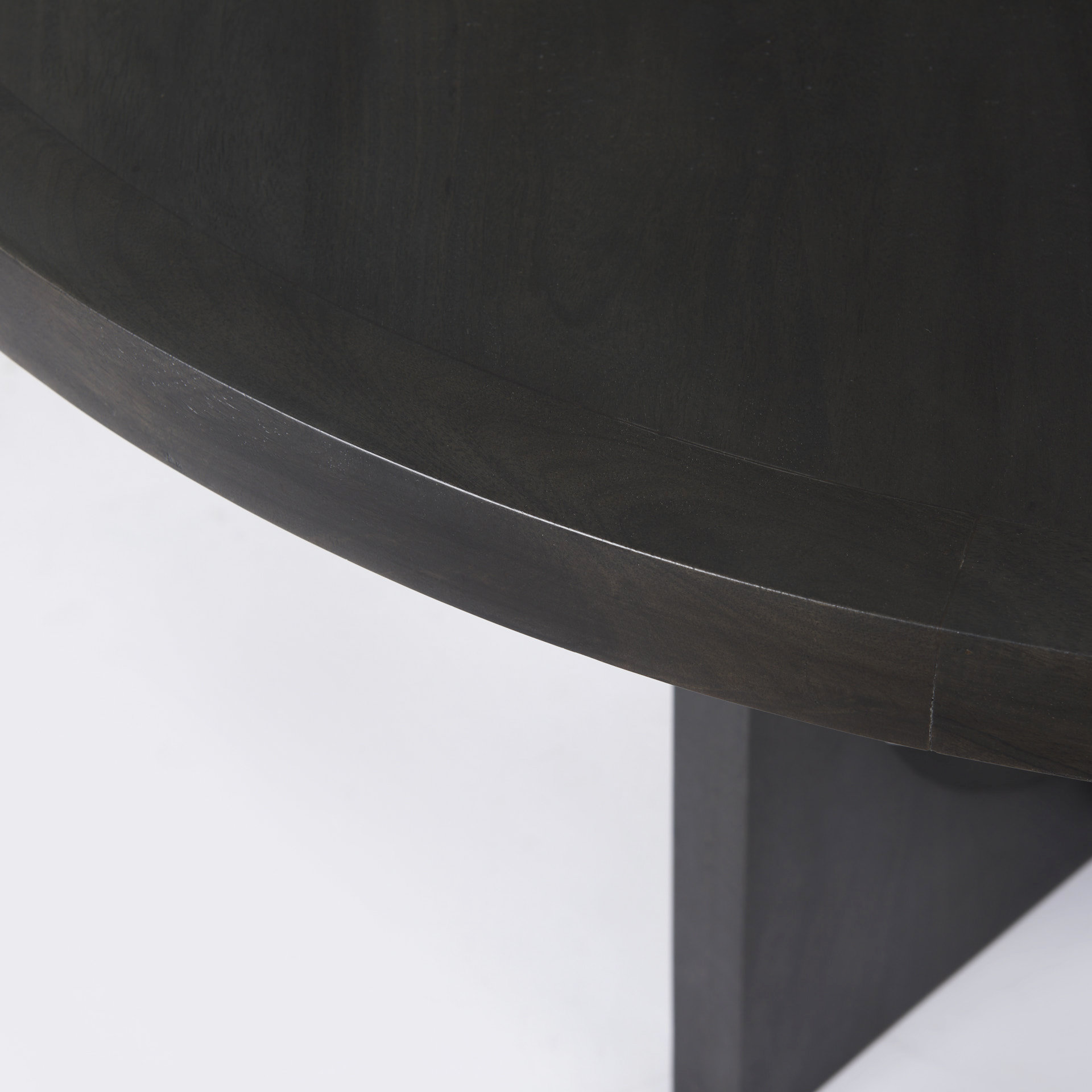 liesl 54.l x 54.0w x 30.0h black wood w/ circular top dining table