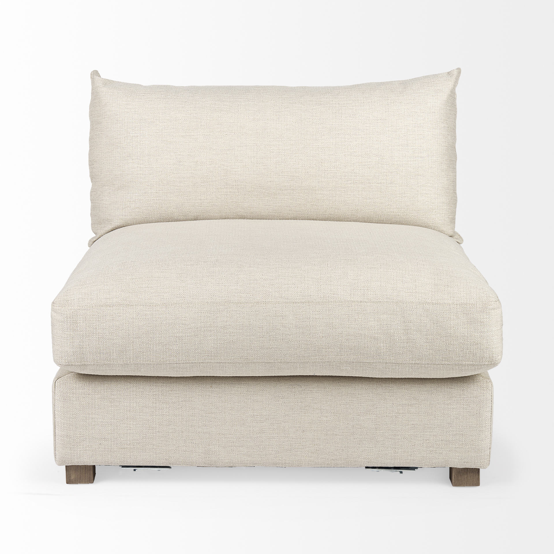 valence 38.2l x 38.6w x 28.3h beige armless sectional piece
