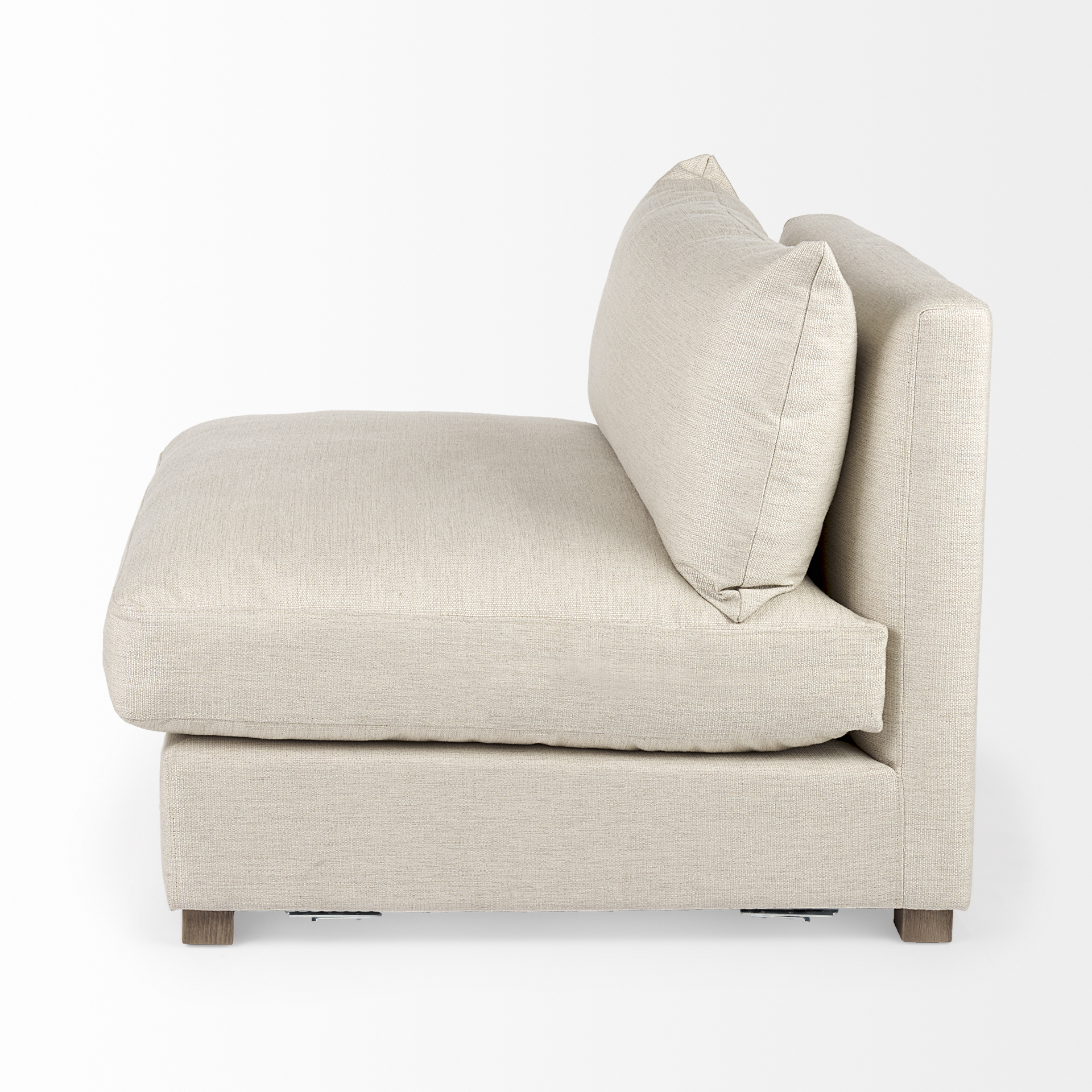 valence 38.2l x 38.6w x 28.3h beige armless sectional piece