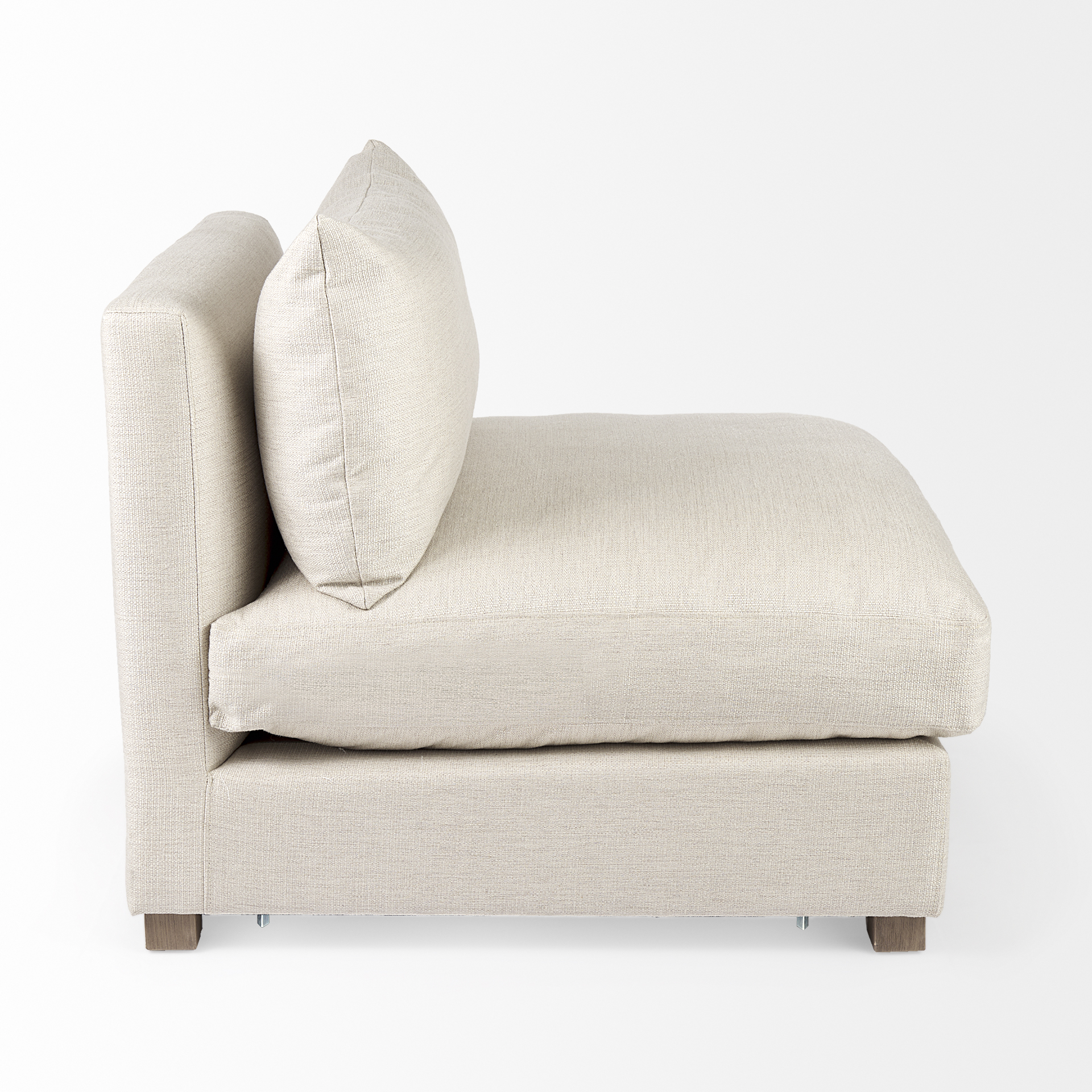 valence 38.2l x 38.6w x 28.3h beige armless sectional piece