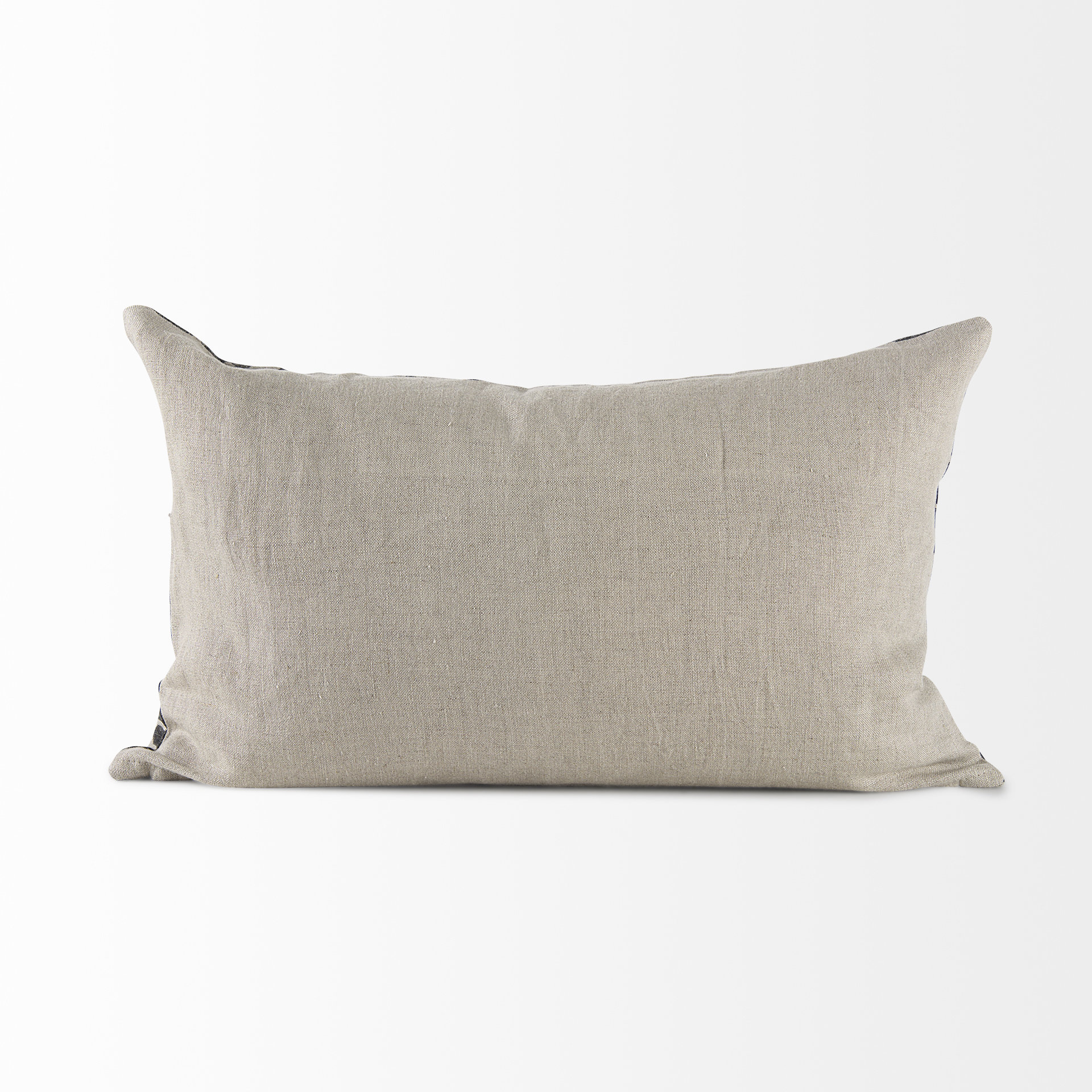 miriam 13l x 21w beige and black fabric patterned decorative pillow cover