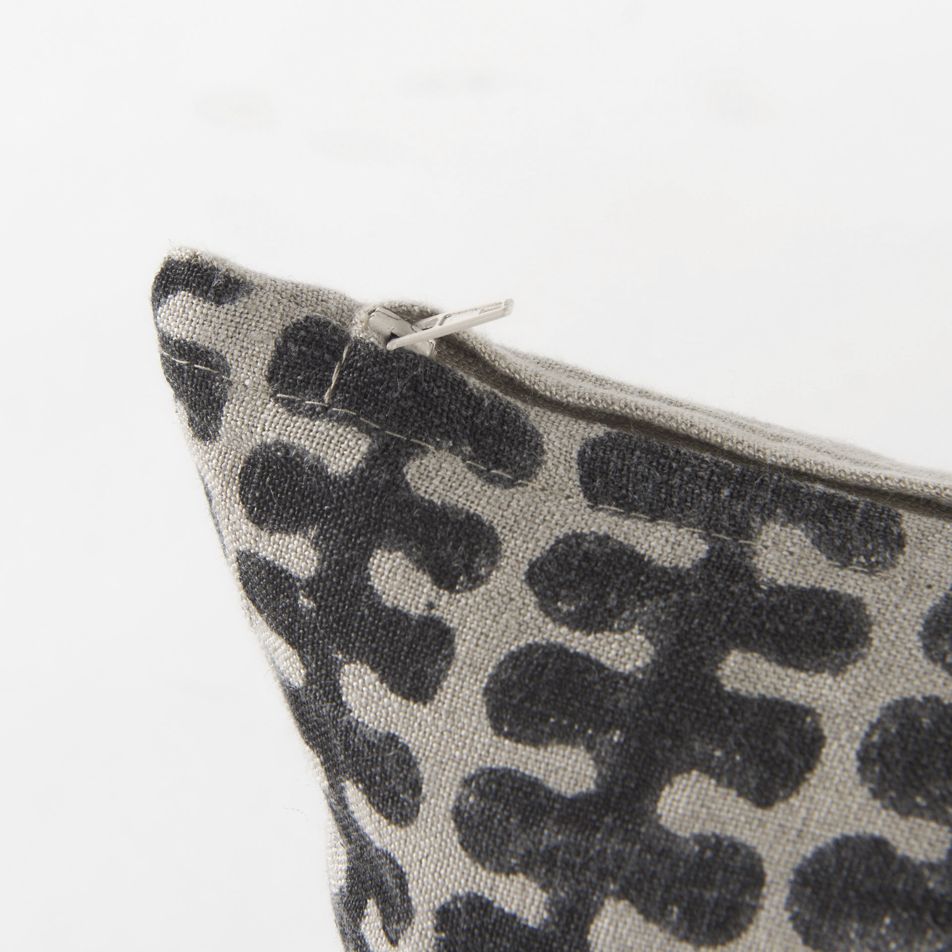 miriam 13l x 21w beige and black fabric patterned decorative pillow cover