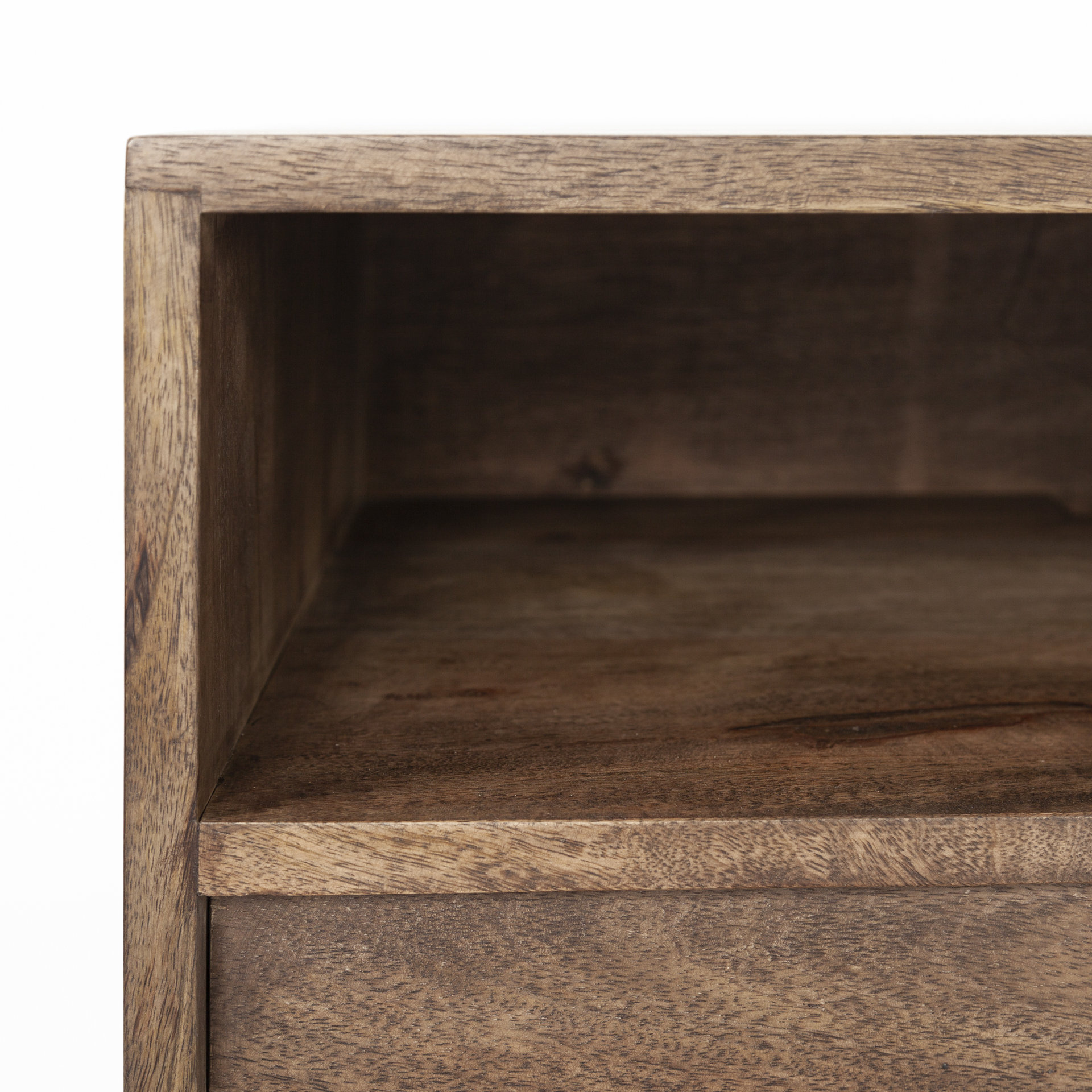 glenn iv dark brown wood w/ black iron frame media console w/ storage, tv stand for tv up to 71