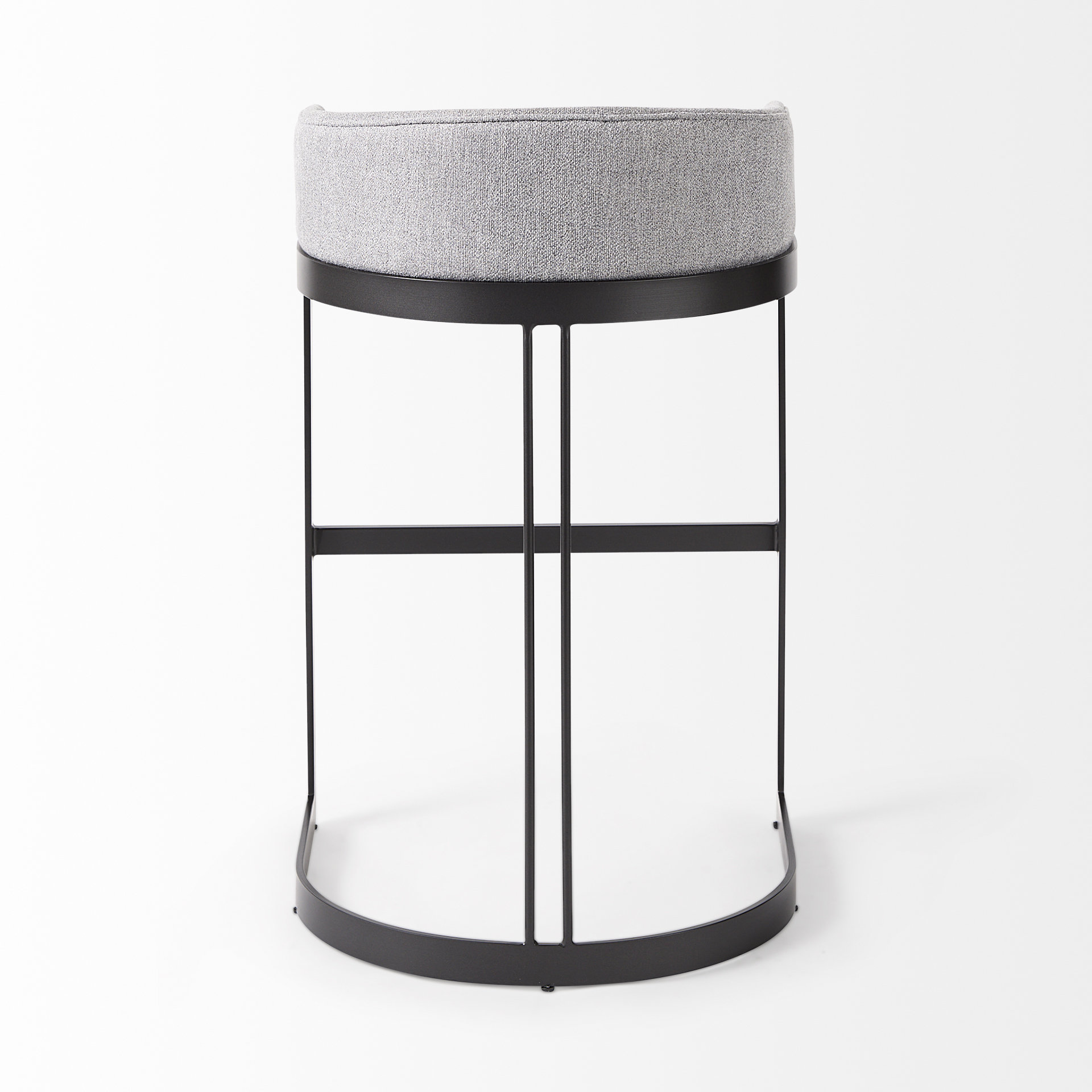 hollyfield ii gray fabric seat w/ gray metal base bar stool