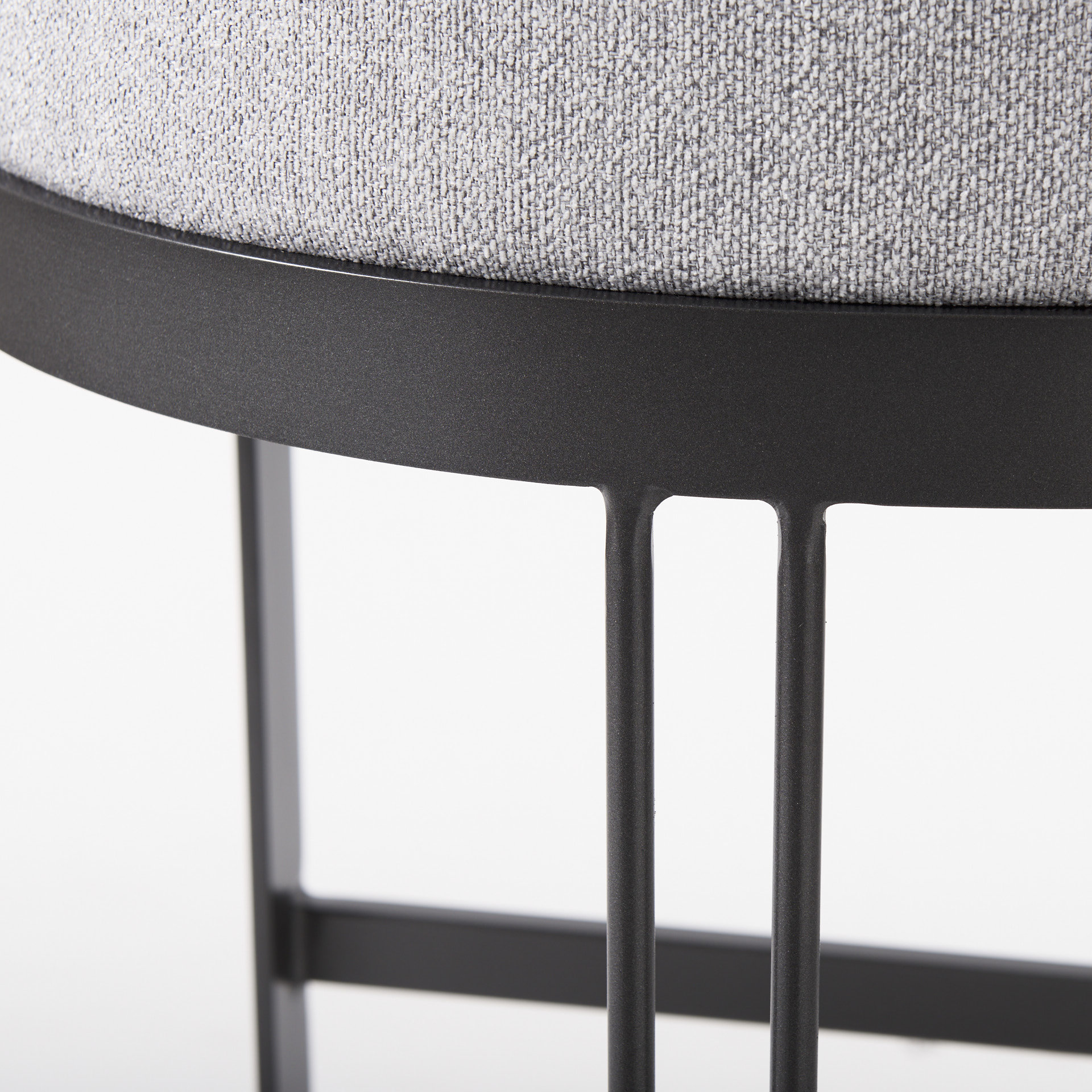 hollyfield ii gray fabric seat w/ gray metal base bar stool
