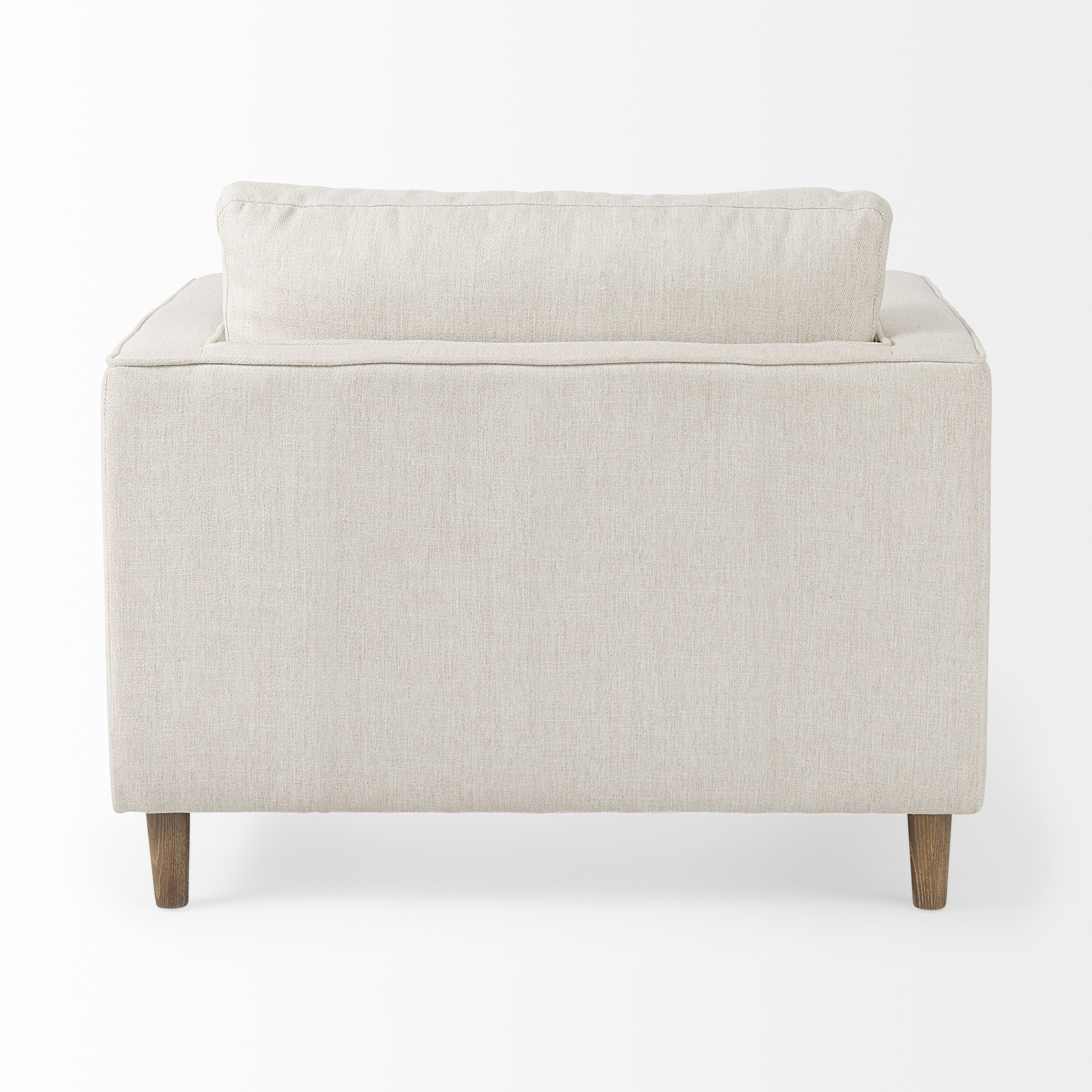loretta 40.7l x 36.2w x 33.9h cream fabric chair w/ two bolster cushions