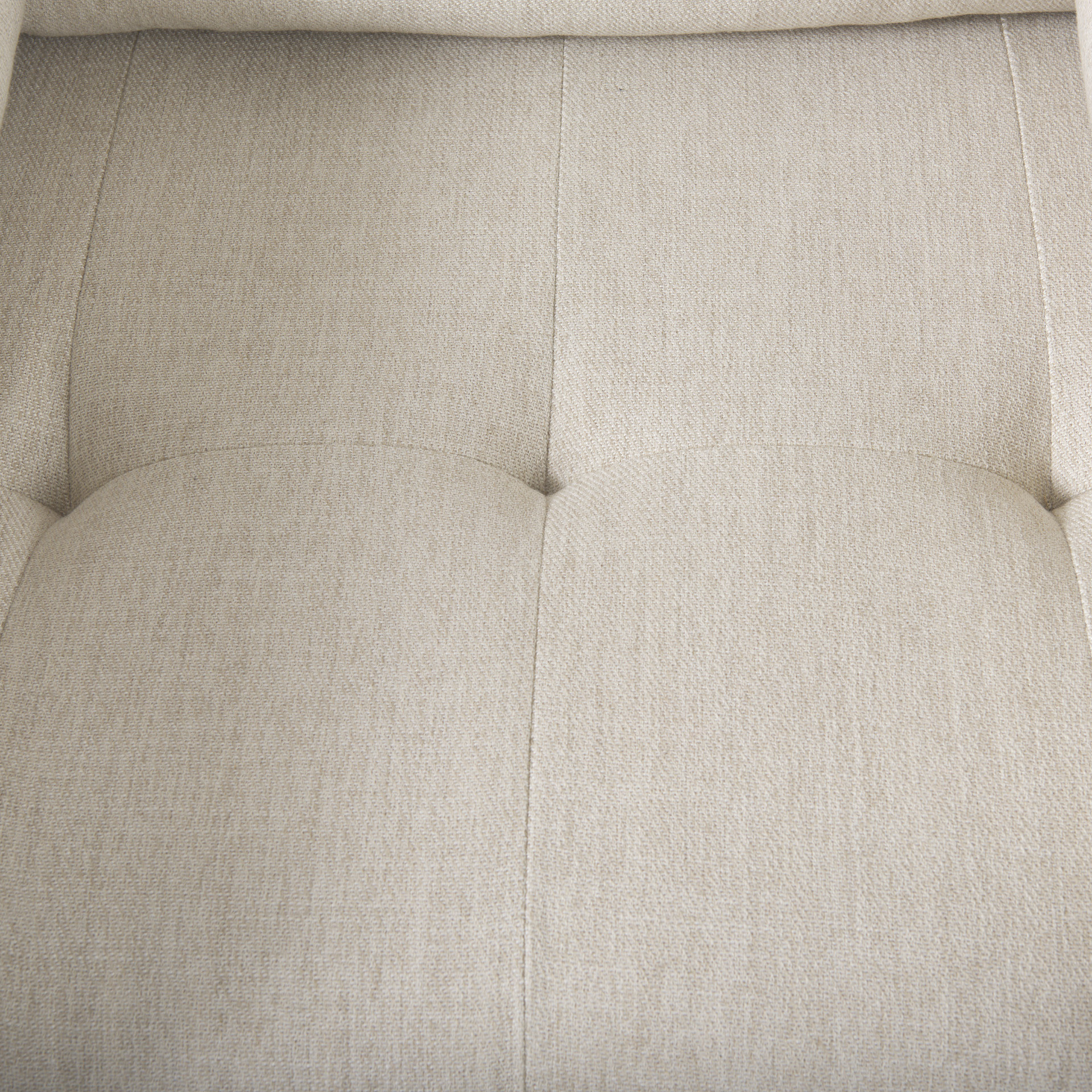 loretta 40.7l x 36.2w x 33.9h cream fabric chair w/ two bolster cushions