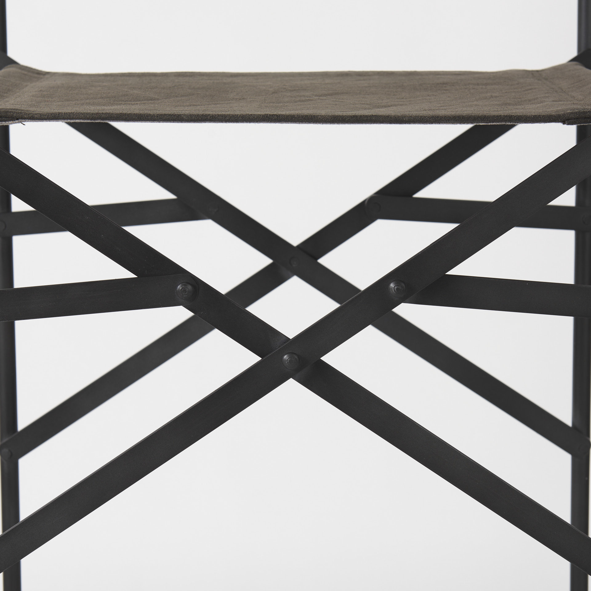 direttore 19.3l x 19.3w x 44.1h brown/gray suede w/ metal frame bar stool