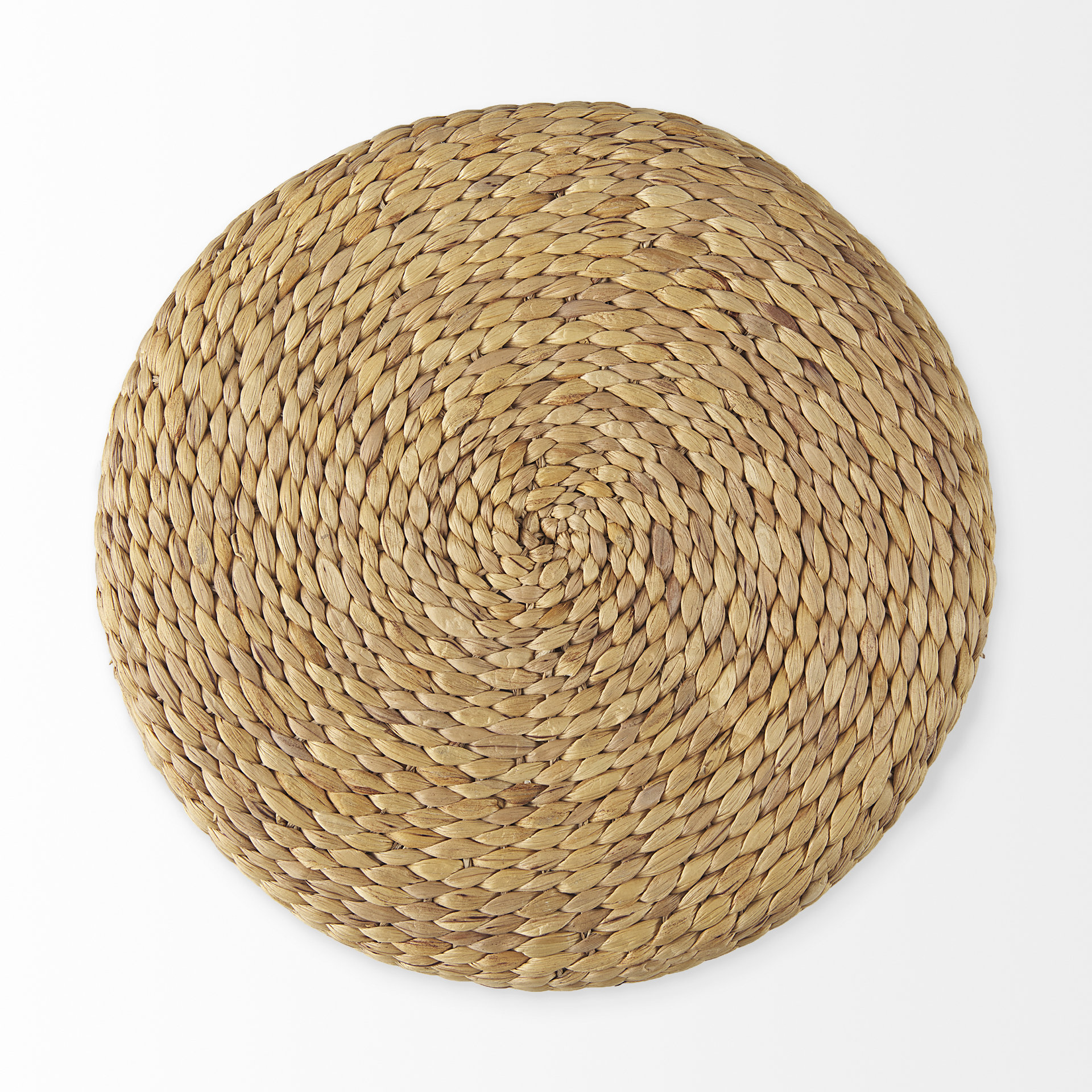 maya 17.7l x 17.7w x 17.7h light brown w/medium brown stripes seagrass round pouf